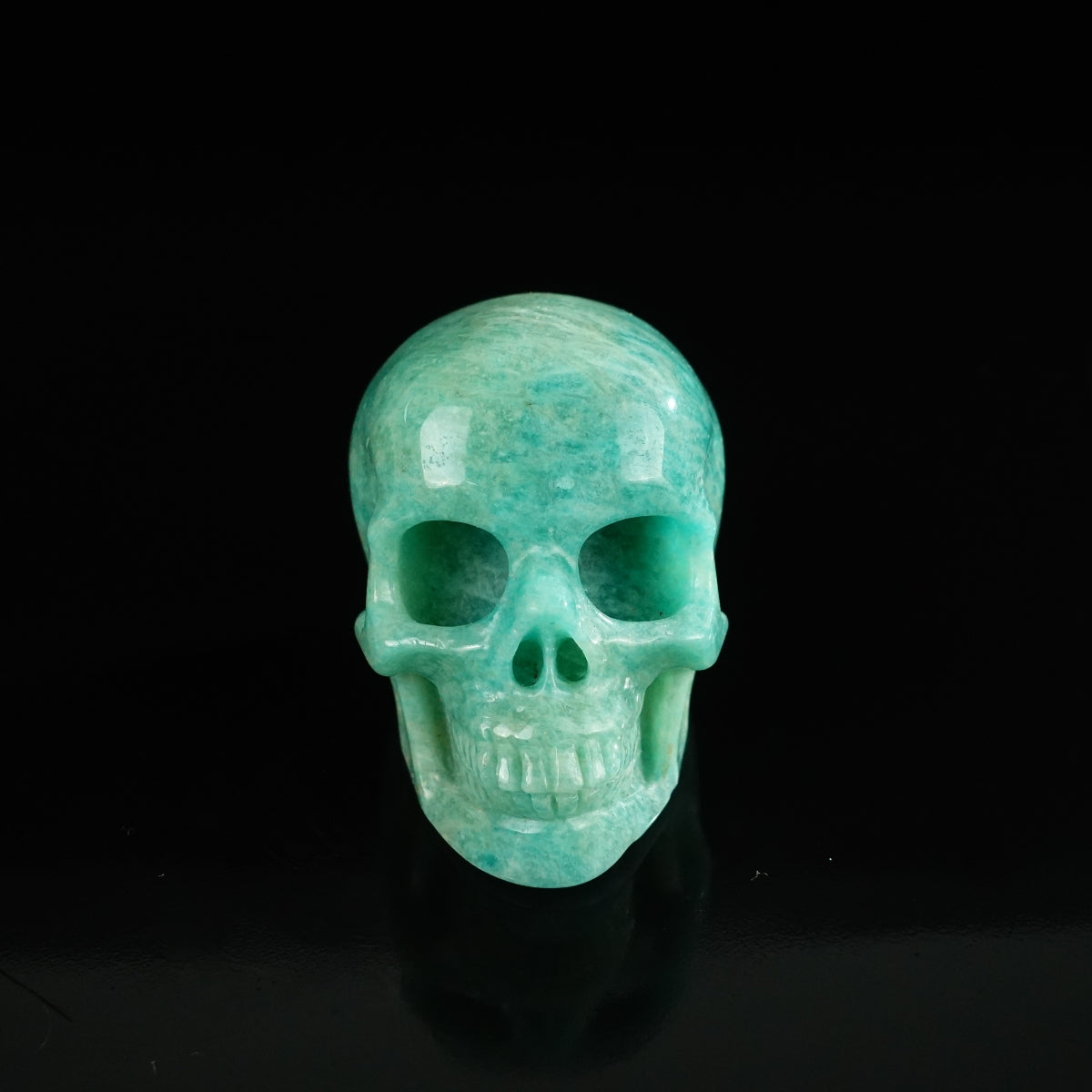 2.2" Amazonite Crystal Skull Carving - Unique Piece #AA10