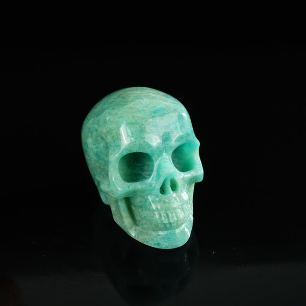 2.2" Amazonite Crystal Skull Carving - Unique Piece #AA10 - alternate view