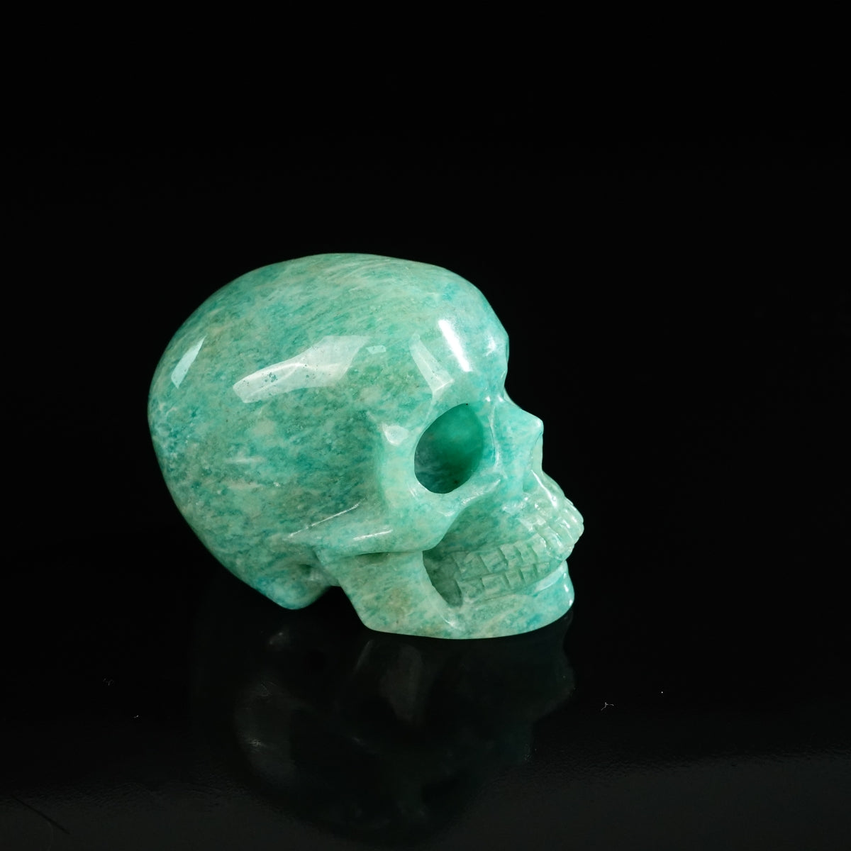 2.2" Amazonite Crystal Skull Carving - Unique Piece #AA10