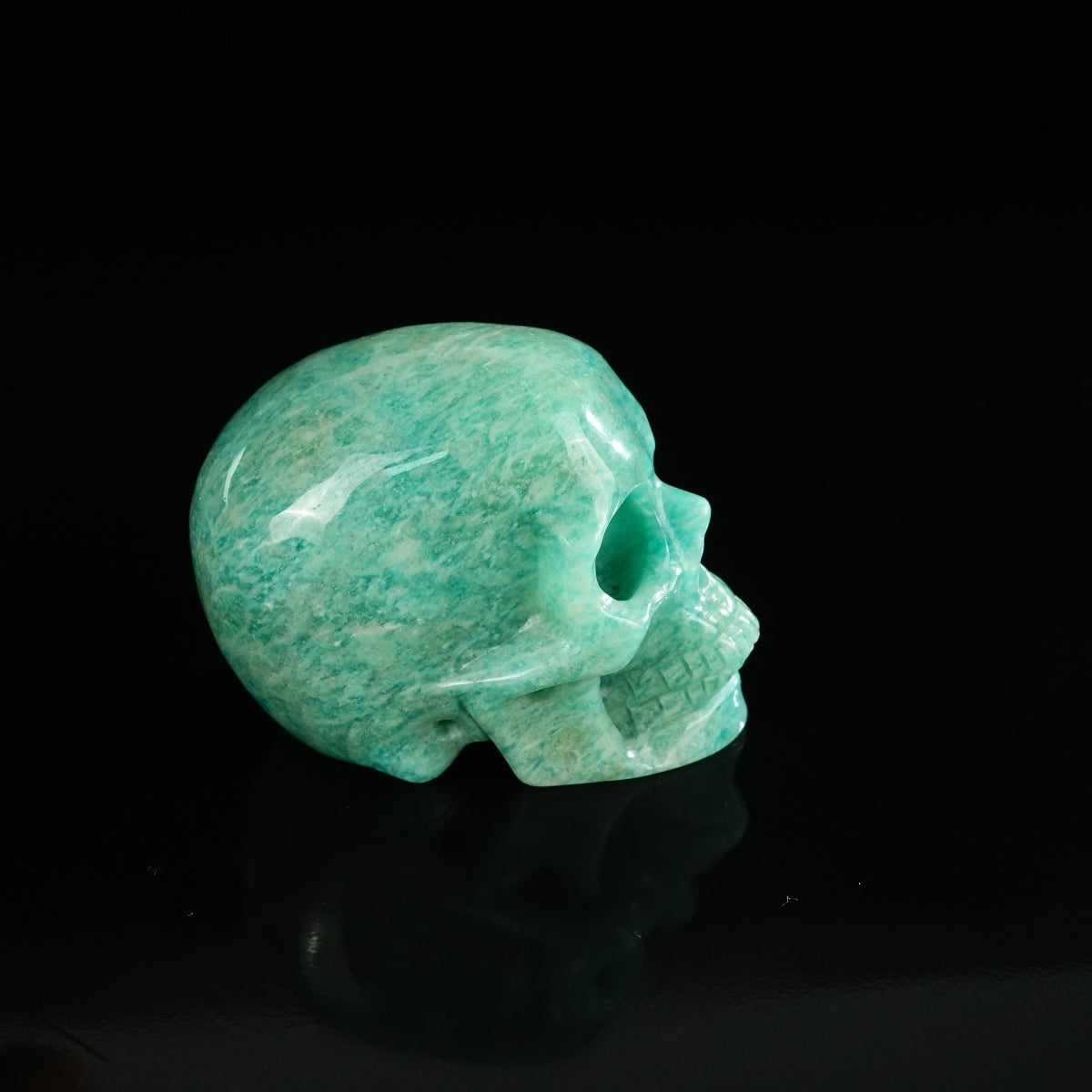 2.2" Amazonite Crystal Skull Carving - Unique Piece #AA10