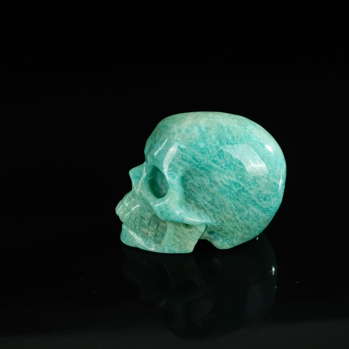 2.2" Amazonite Crystal Skull Carving - Unique Piece #AA10