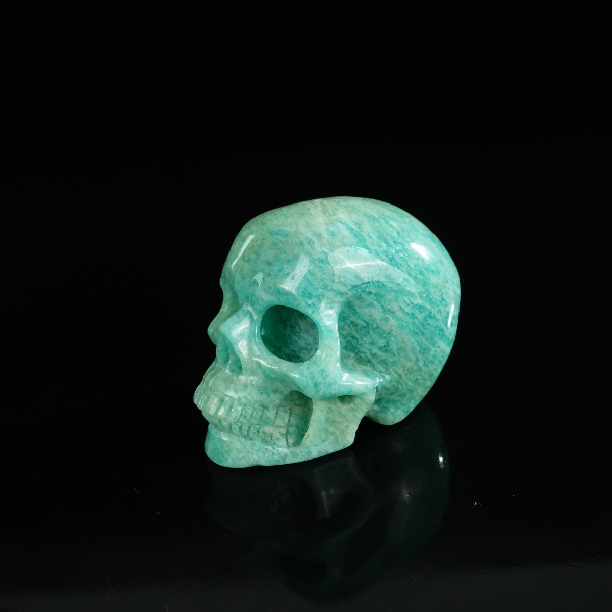2.2" Amazonite Crystal Skull Carving - Unique Piece #AA10