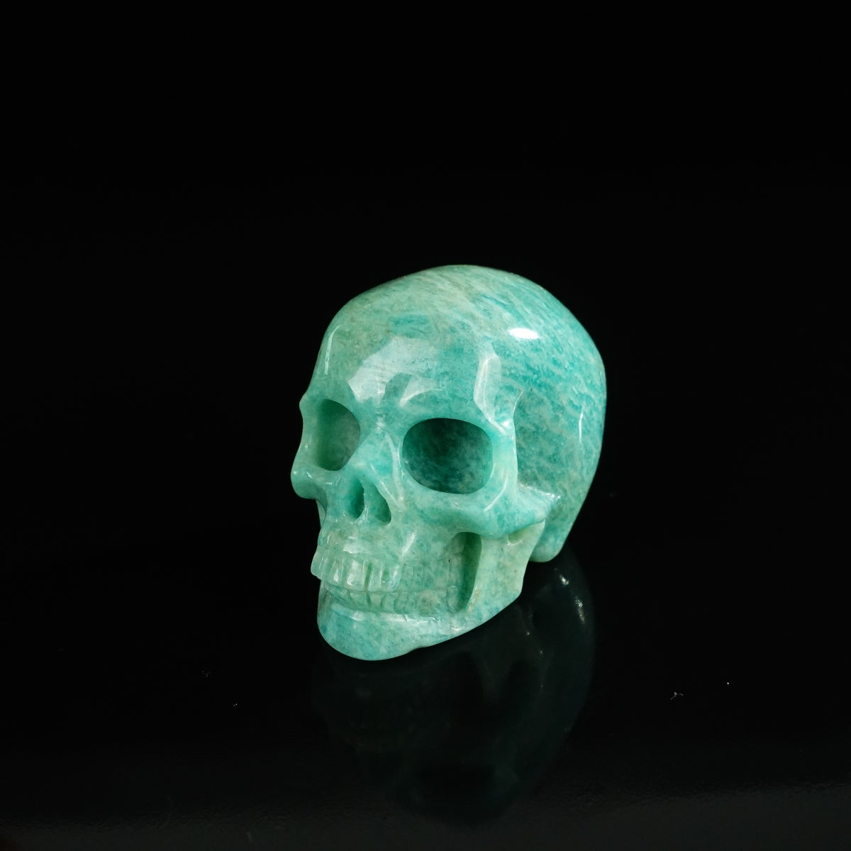 2.2" Amazonite Crystal Skull Carving - Unique Piece #AA10