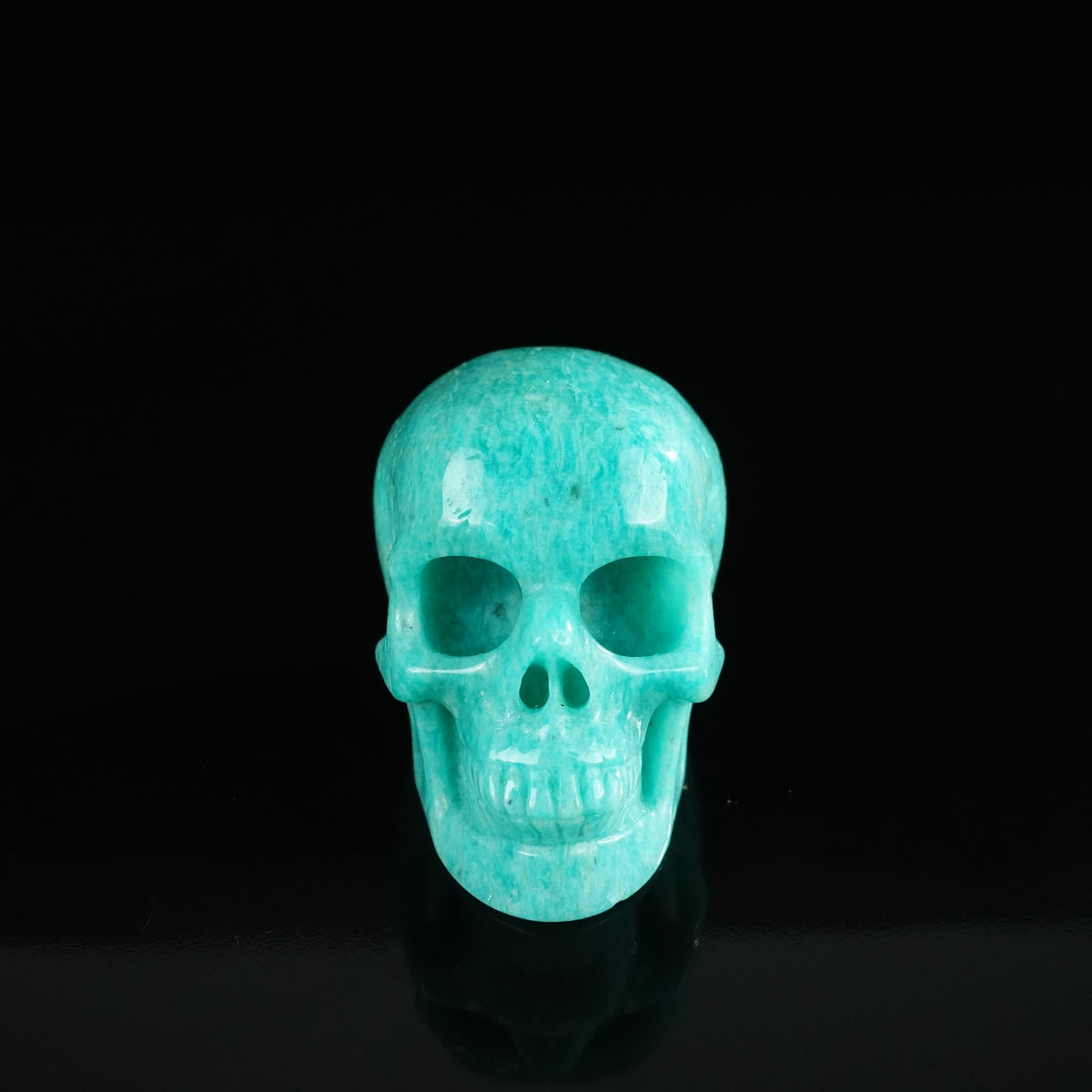 2.2" Amazonite Crystal Skull Carving - Unique Piece #AA11