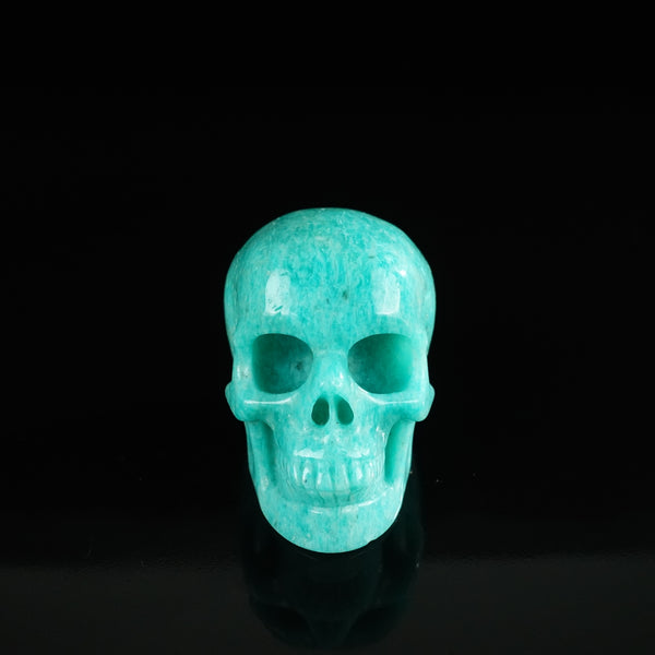 2.2" Amazonite Crystal Skull Carving - Unique Piece #AA11