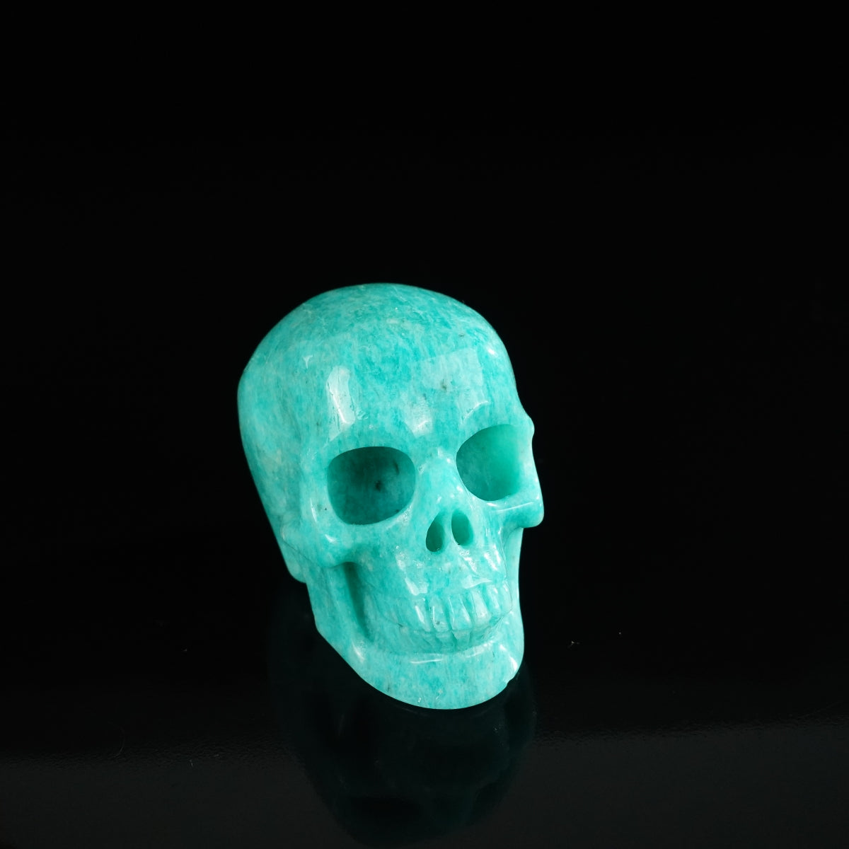 2.2" Amazonite Crystal Skull Carving - Unique Piece #AA11