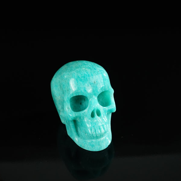 2.2" Amazonite Crystal Skull Carving - Unique Piece #AA11 - alternate view