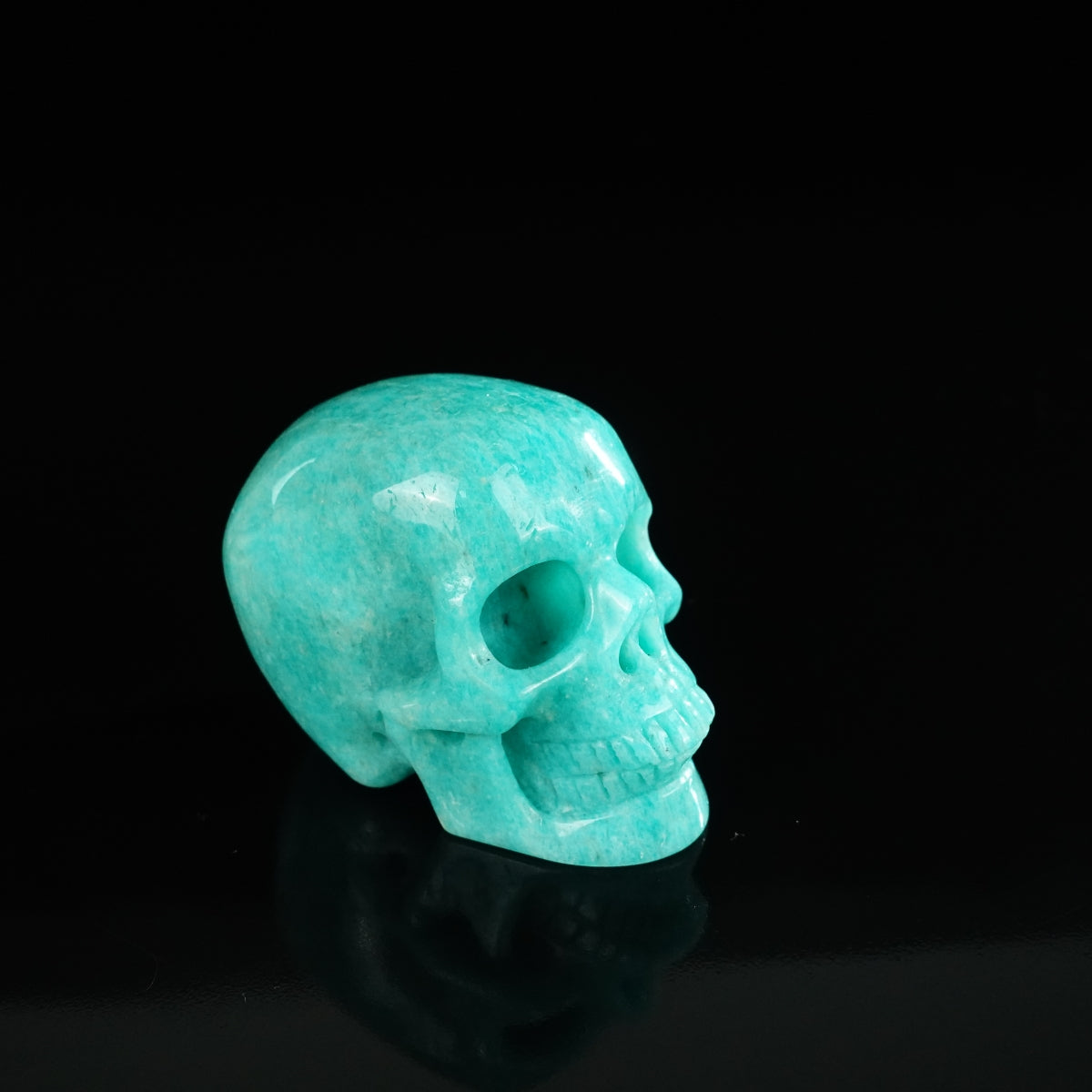 2.2" Amazonite Crystal Skull Carving - Unique Piece #AA11