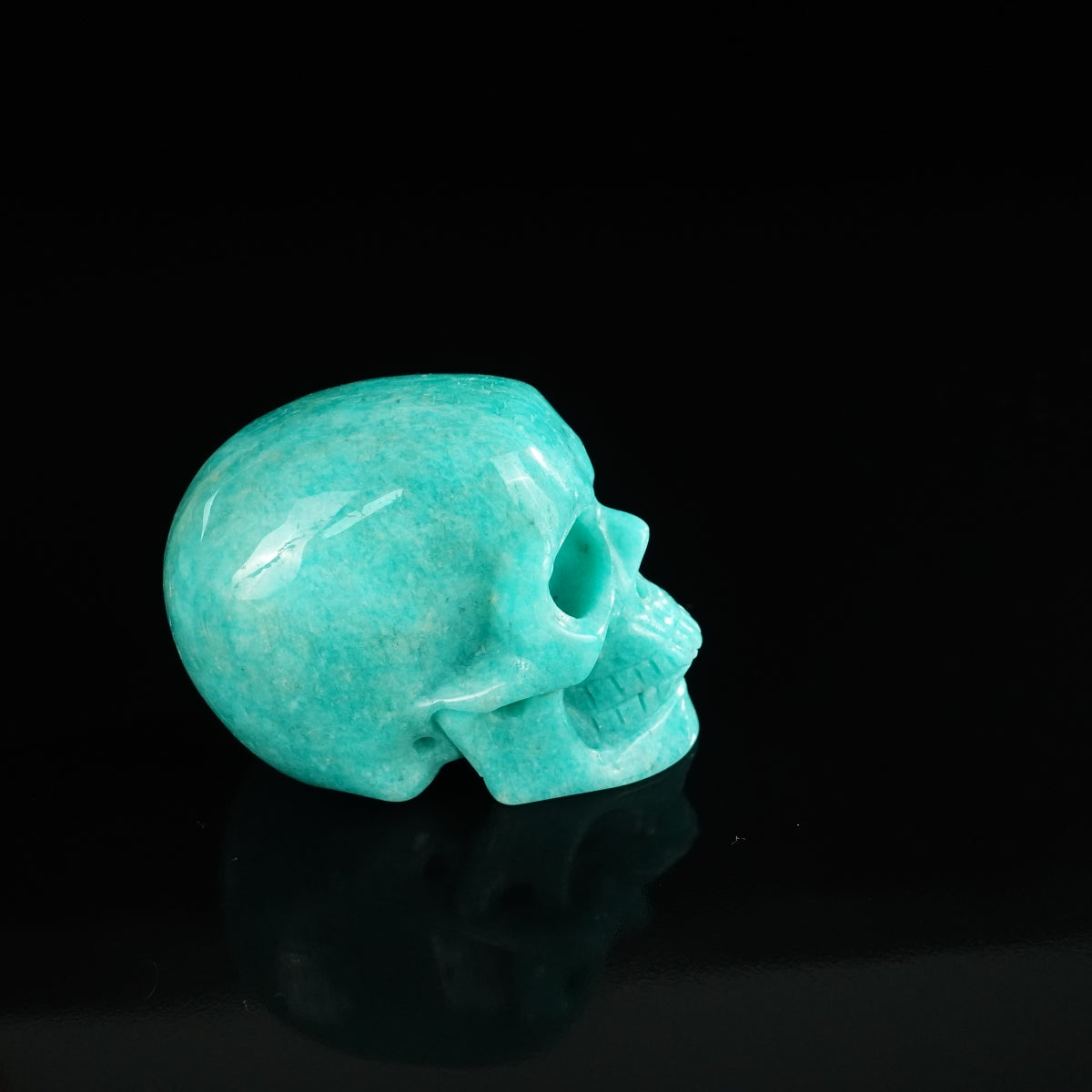 2.2" Amazonite Crystal Skull Carving - Unique Piece #AA11