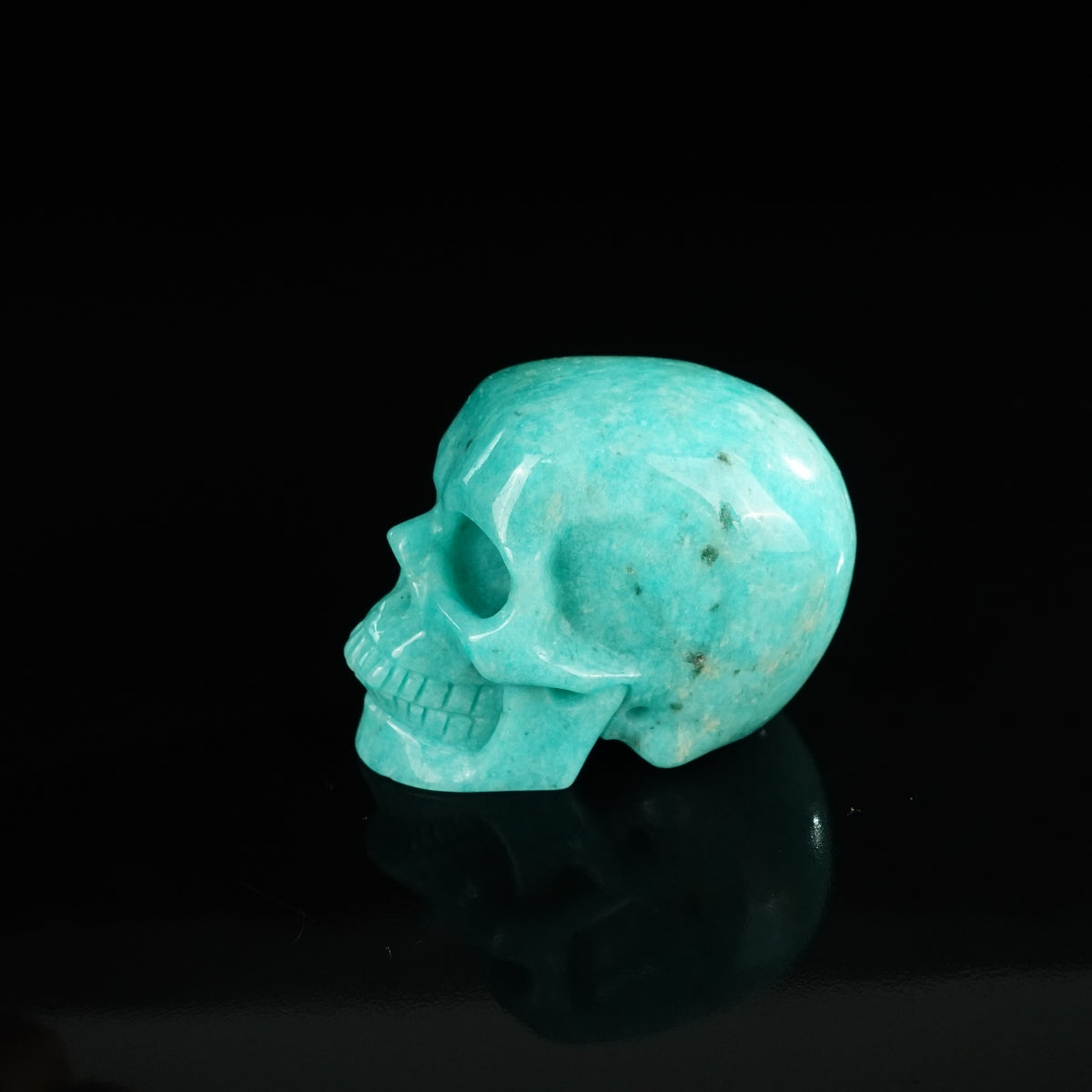 2.2" Amazonite Crystal Skull Carving - Unique Piece #AA11