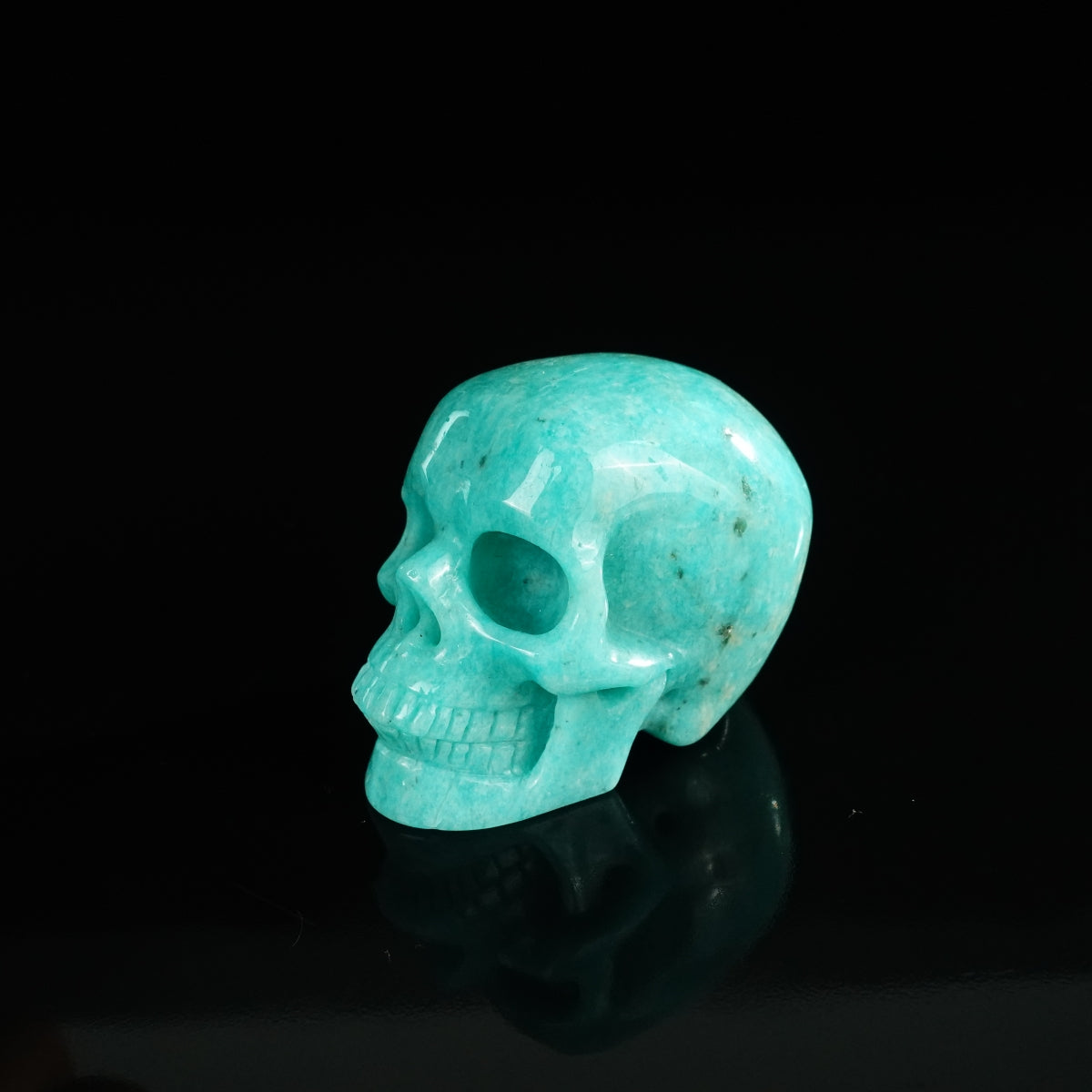 2.2" Amazonite Crystal Skull Carving - Unique Piece #AA11