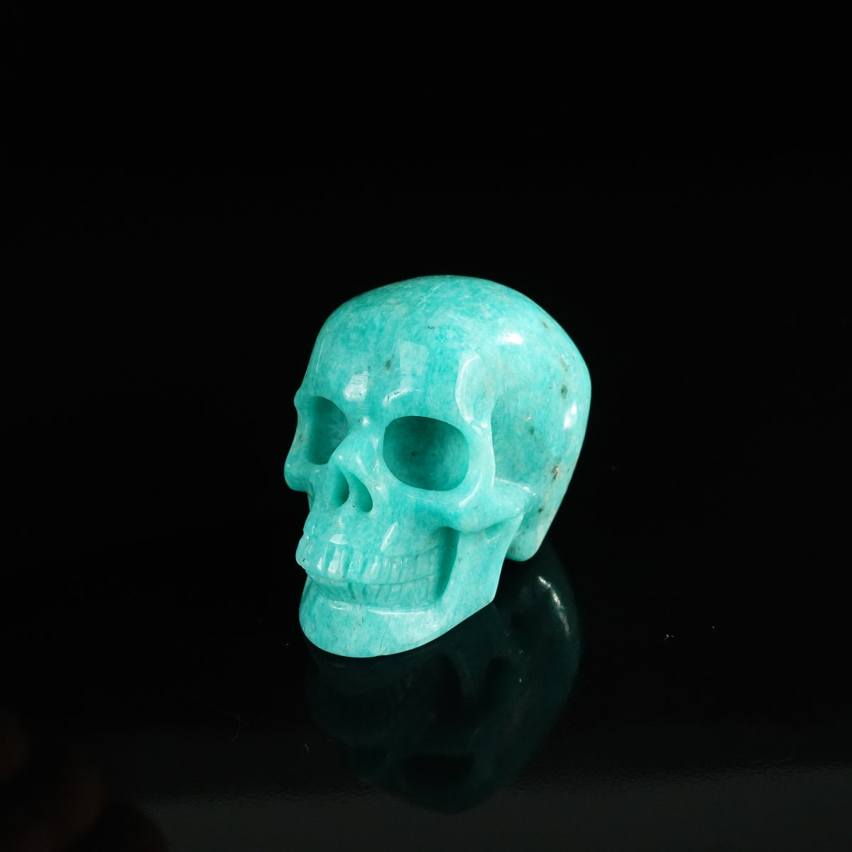 2.2" Amazonite Crystal Skull Carving - Unique Piece #AA11