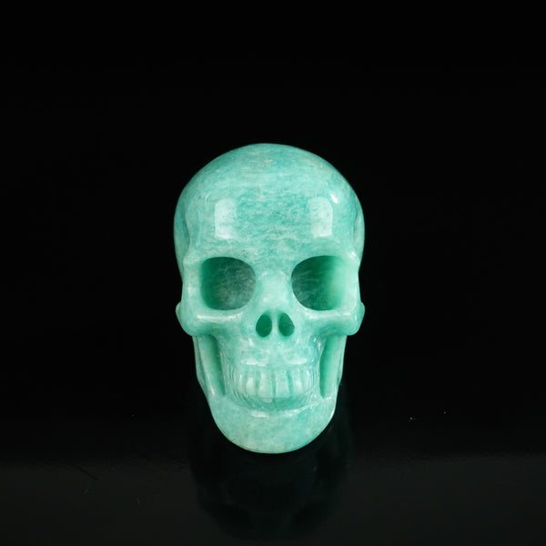 2.2" Amazonite Crystal Skull Carving - Unique Piece #AA12