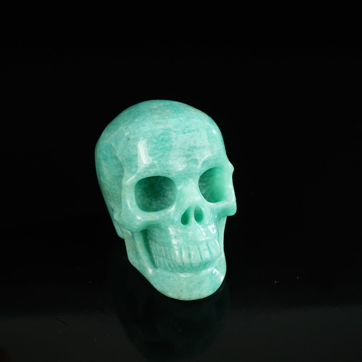 2.2" Amazonite Crystal Skull Carving - Unique Piece #AA12