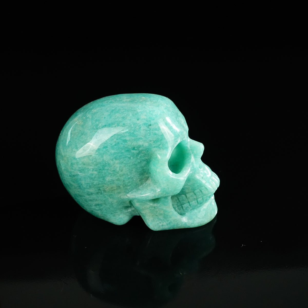2.2" Amazonite Crystal Skull Carving - Unique Piece #AA12