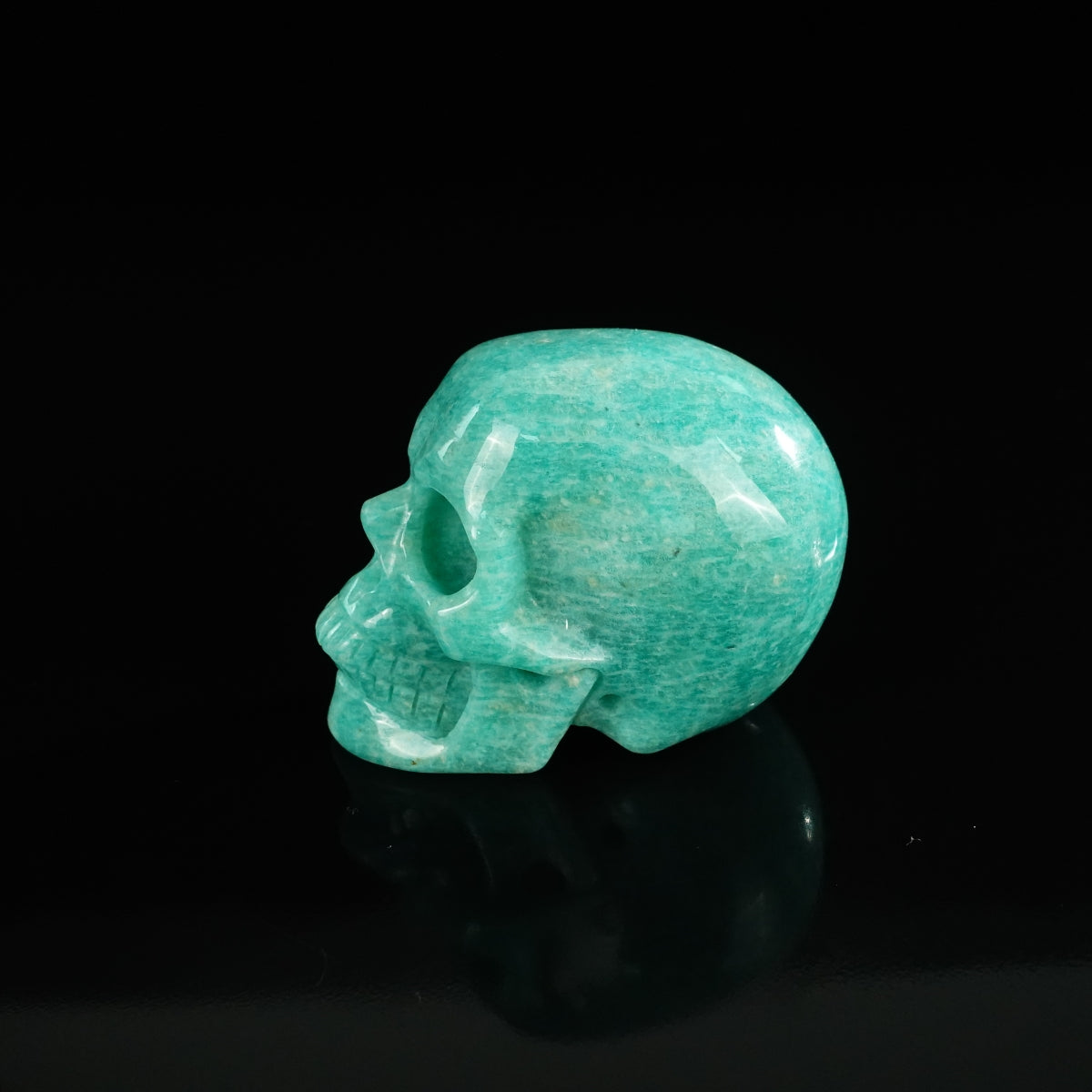 2.2" Amazonite Crystal Skull Carving - Unique Piece #AA12