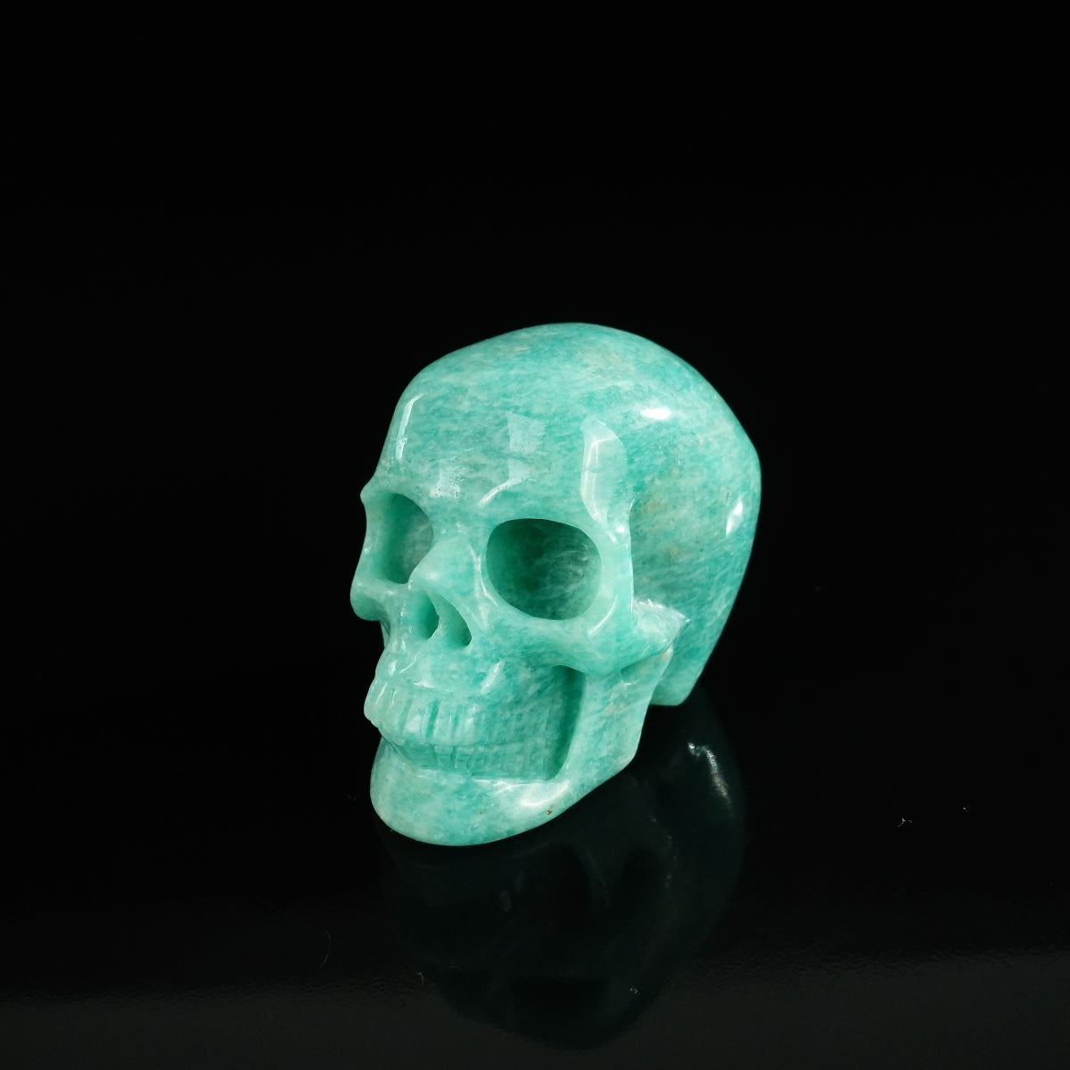 2.2" Amazonite Crystal Skull Carving - Unique Piece #AA12
