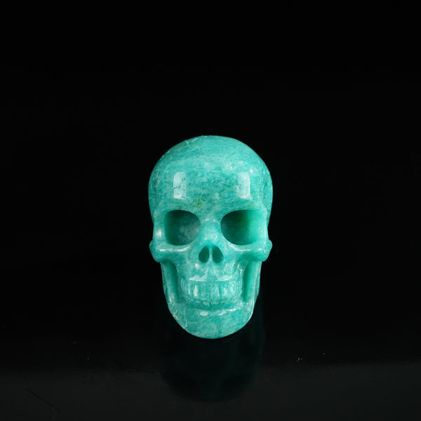 2.2" Amazonite Crystal Skull Carving - Unique Piece #AA13