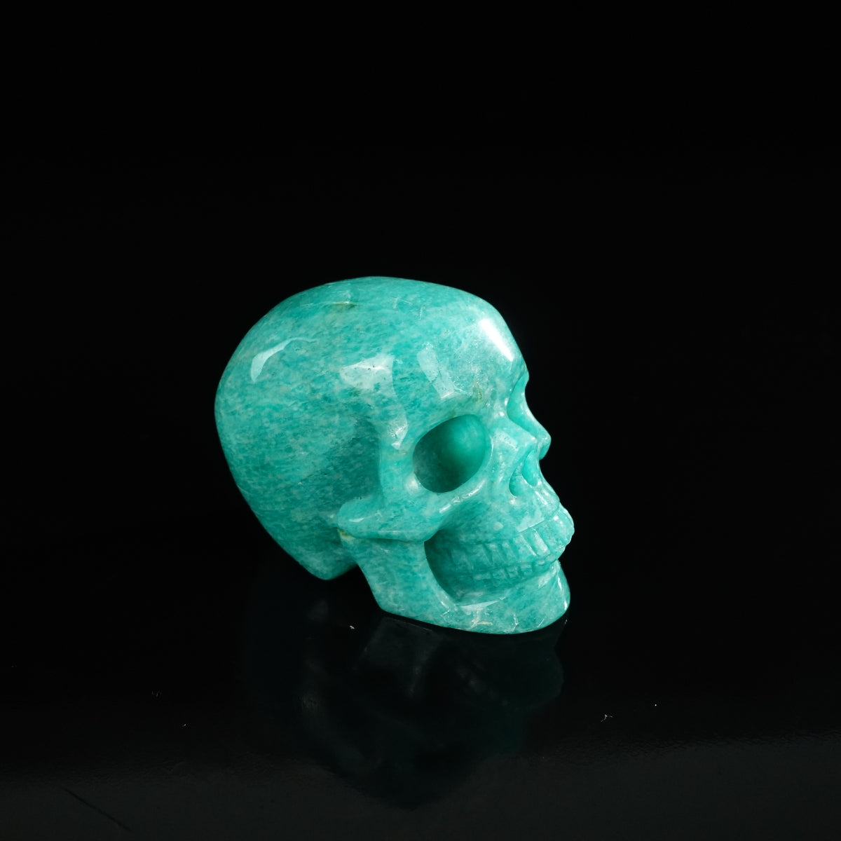 2.2" Amazonite Crystal Skull Carving - Unique Piece #AA13