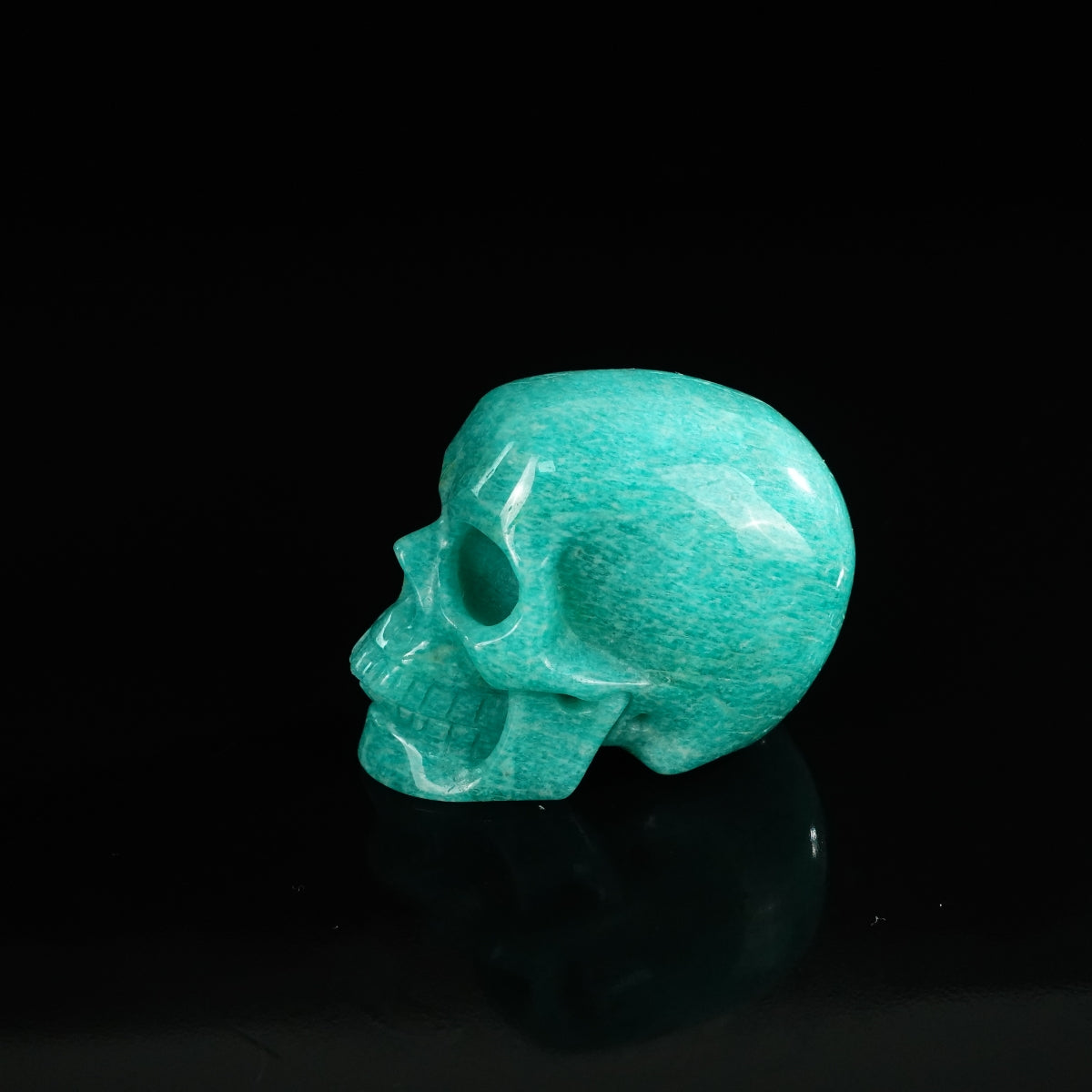 2.2" Amazonite Crystal Skull Carving - Unique Piece #AA13