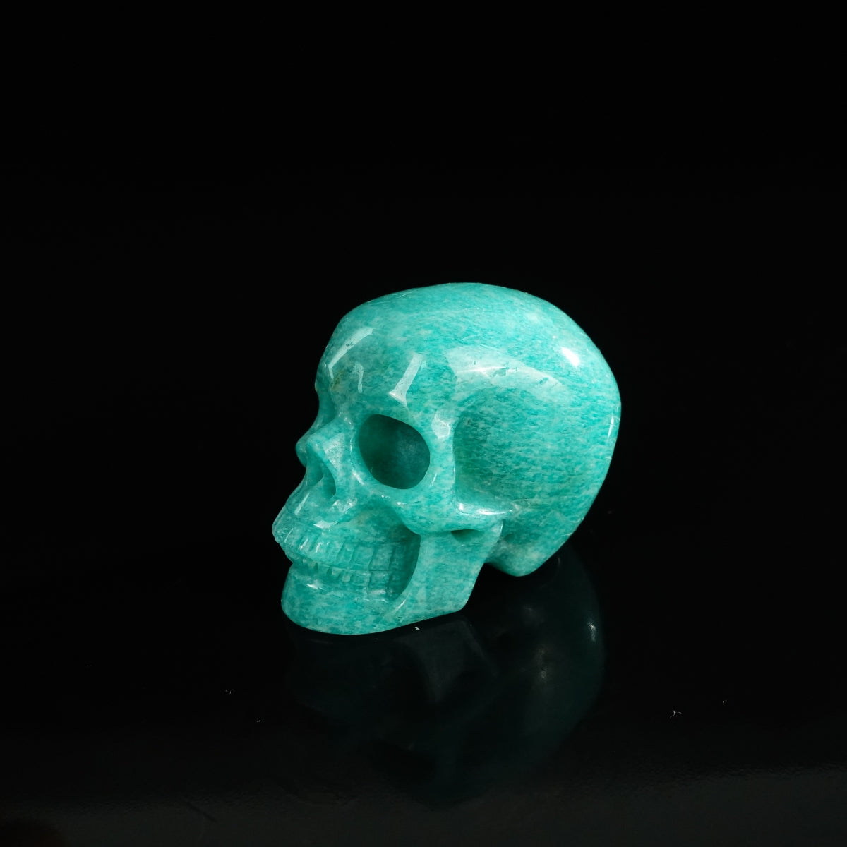 2.2" Amazonite Crystal Skull Carving - Unique Piece #AA13