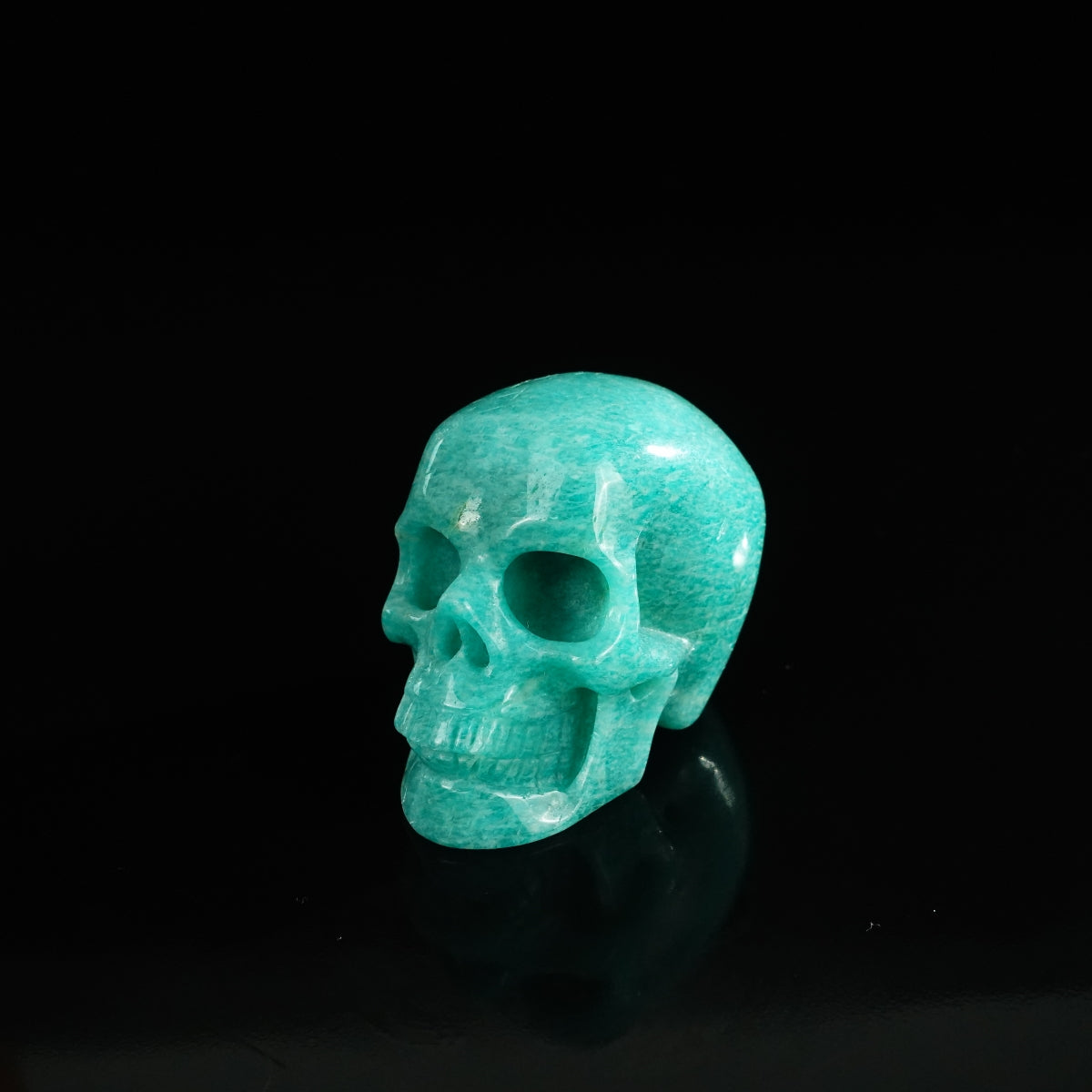2.2" Amazonite Crystal Skull Carving - Unique Piece #AA13