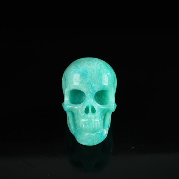 2.2" Amazonite Crystal Skull Carving - Unique Piece #AA14