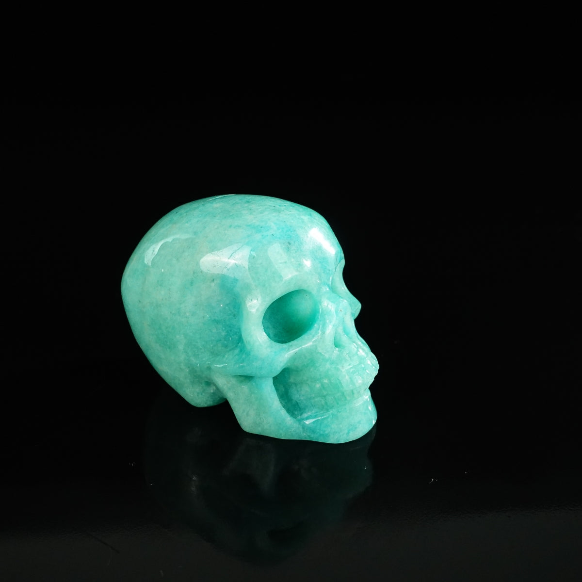 2.2" Amazonite Crystal Skull Carving - Unique Piece #AA14