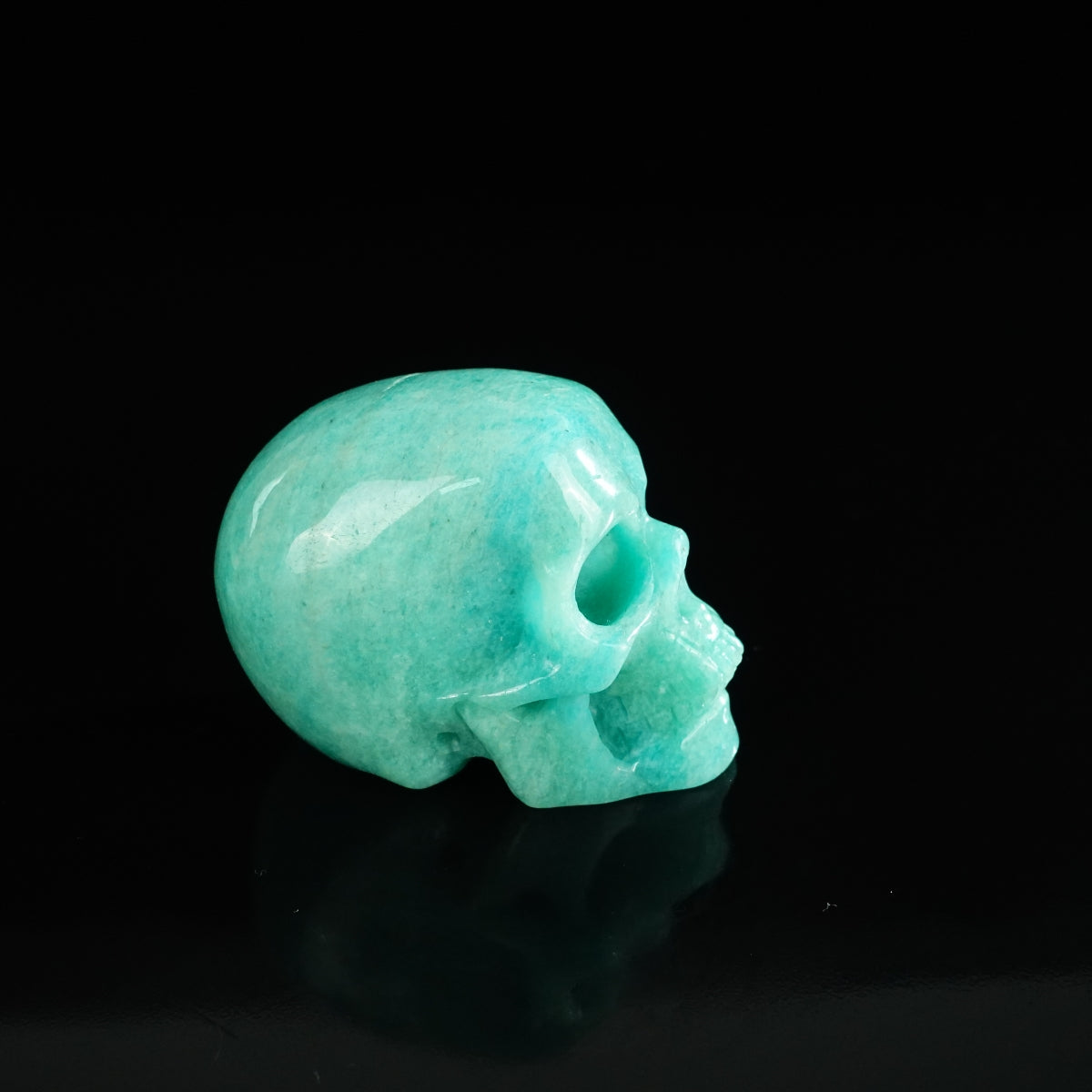 2.2" Amazonite Crystal Skull Carving - Unique Piece #AA14