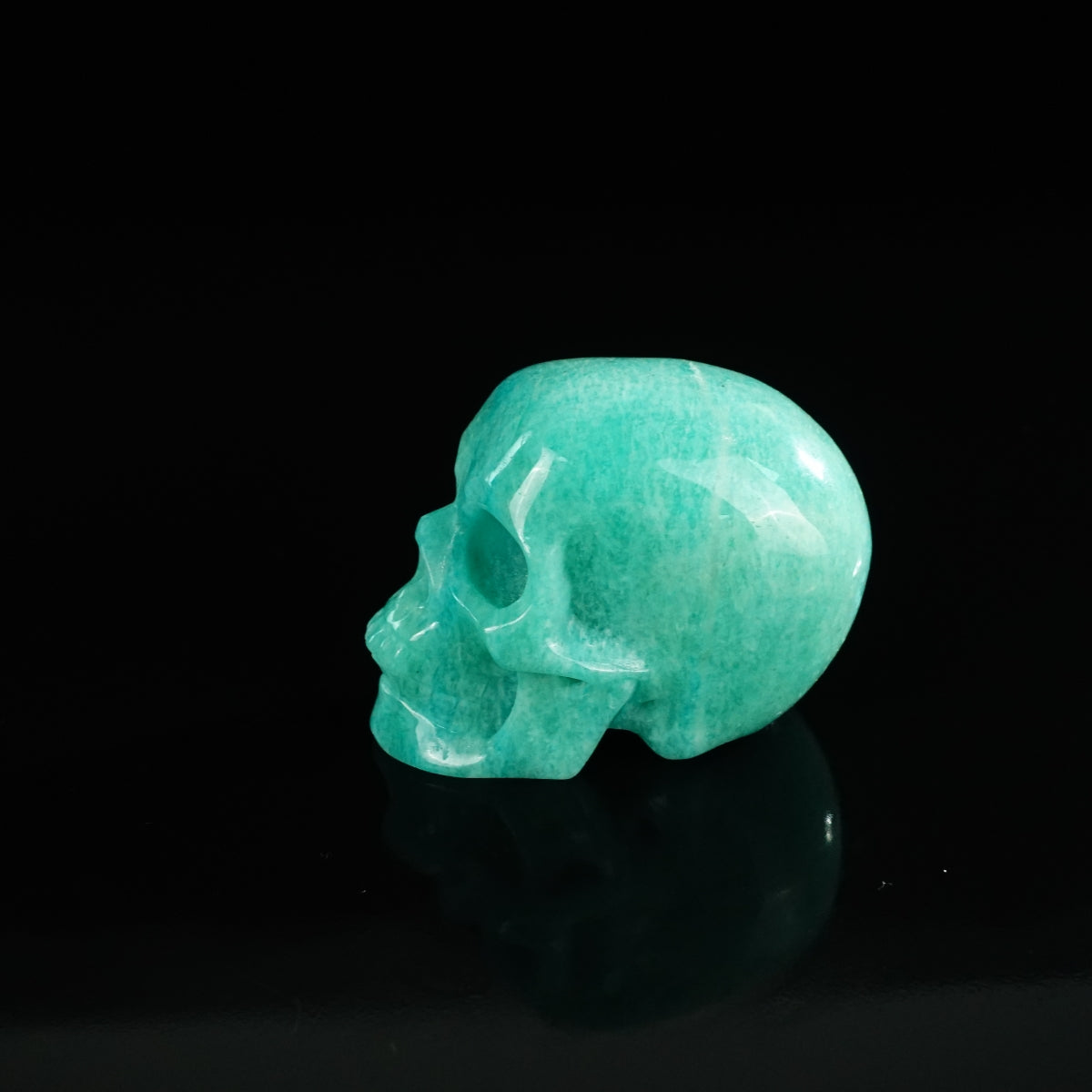2.2" Amazonite Crystal Skull Carving - Unique Piece #AA14