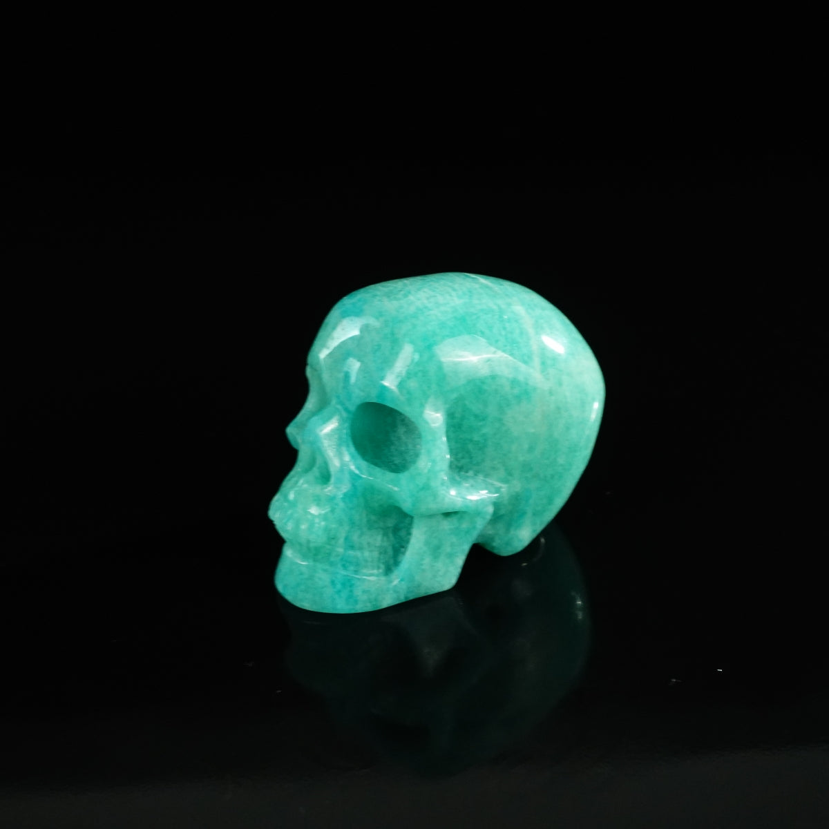 2.2" Amazonite Crystal Skull Carving - Unique Piece #AA14