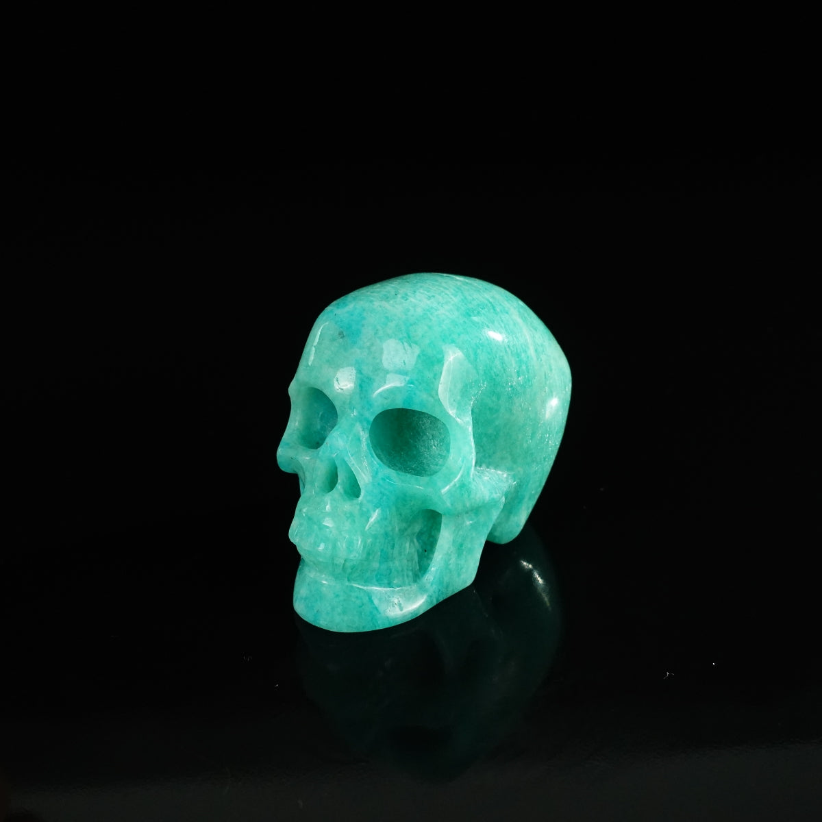 2.2" Amazonite Crystal Skull Carving - Unique Piece #AA14