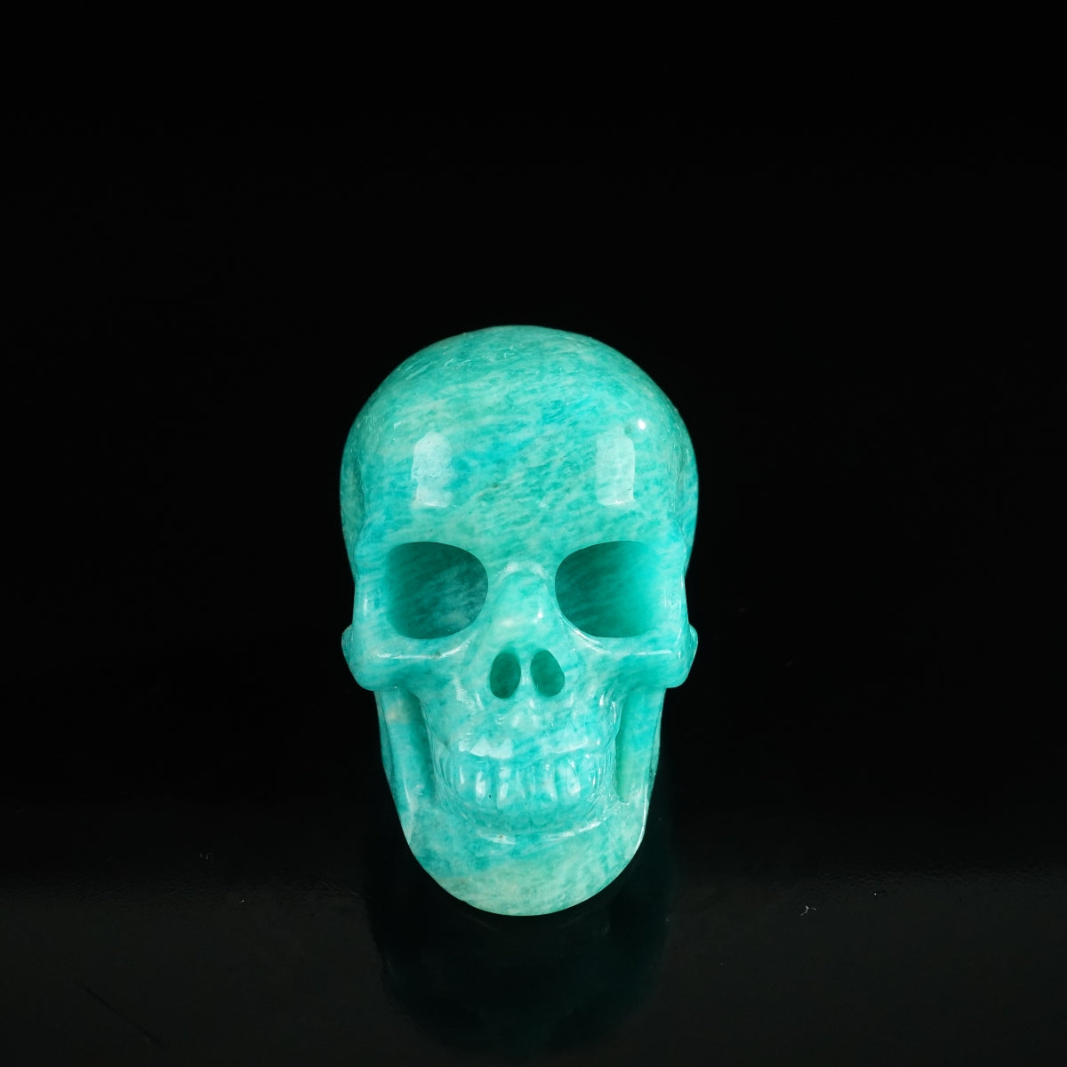 2.2" Amazonite Crystal Skull Carving - Unique Piece #AA15