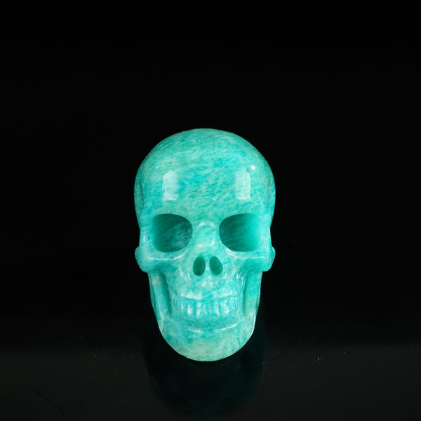 2.2" Amazonite Crystal Skull Carving - Unique Piece #AA15