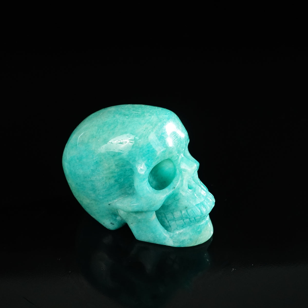 2.2" Amazonite Crystal Skull Carving - Unique Piece #AA15