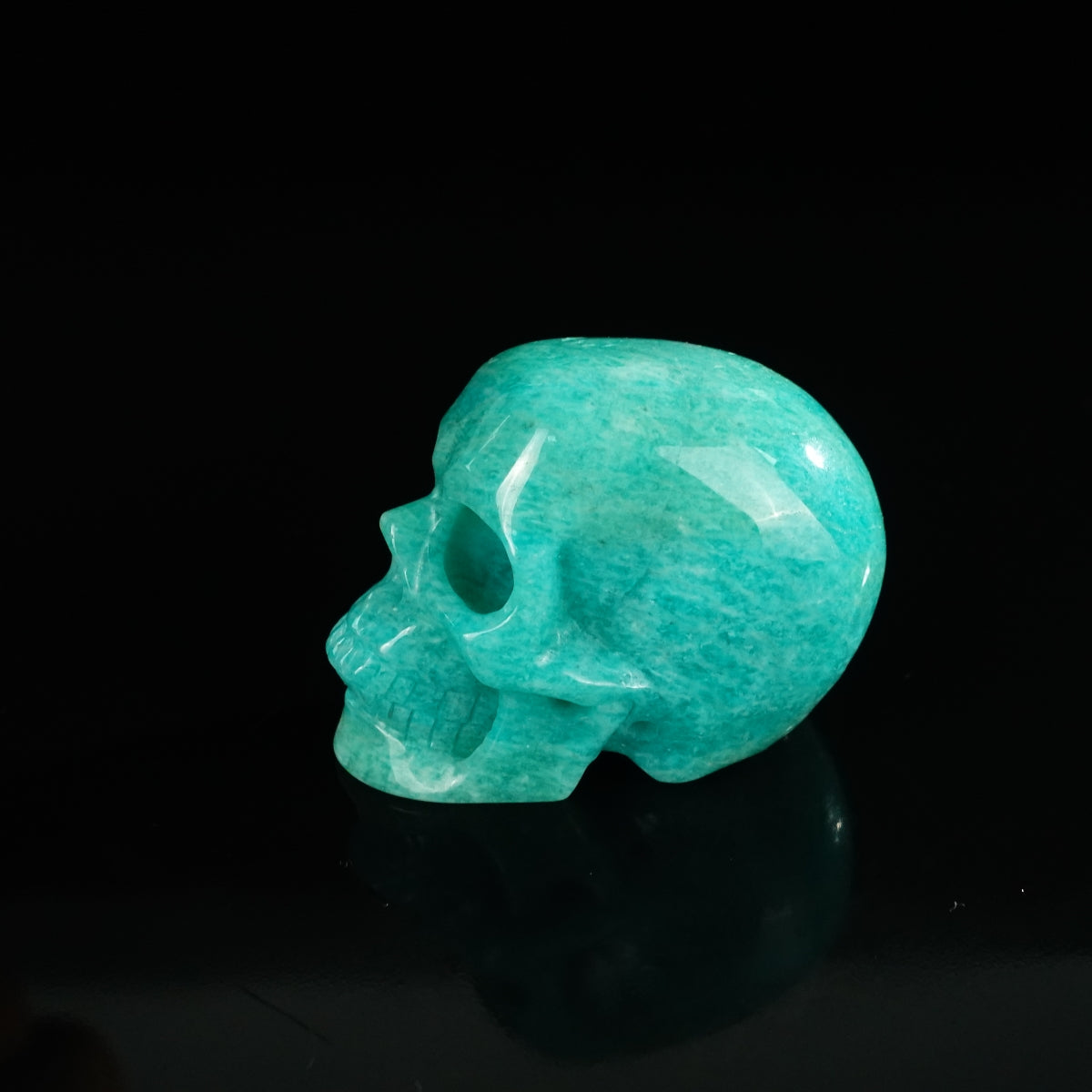 2.2" Amazonite Crystal Skull Carving - Unique Piece #AA15