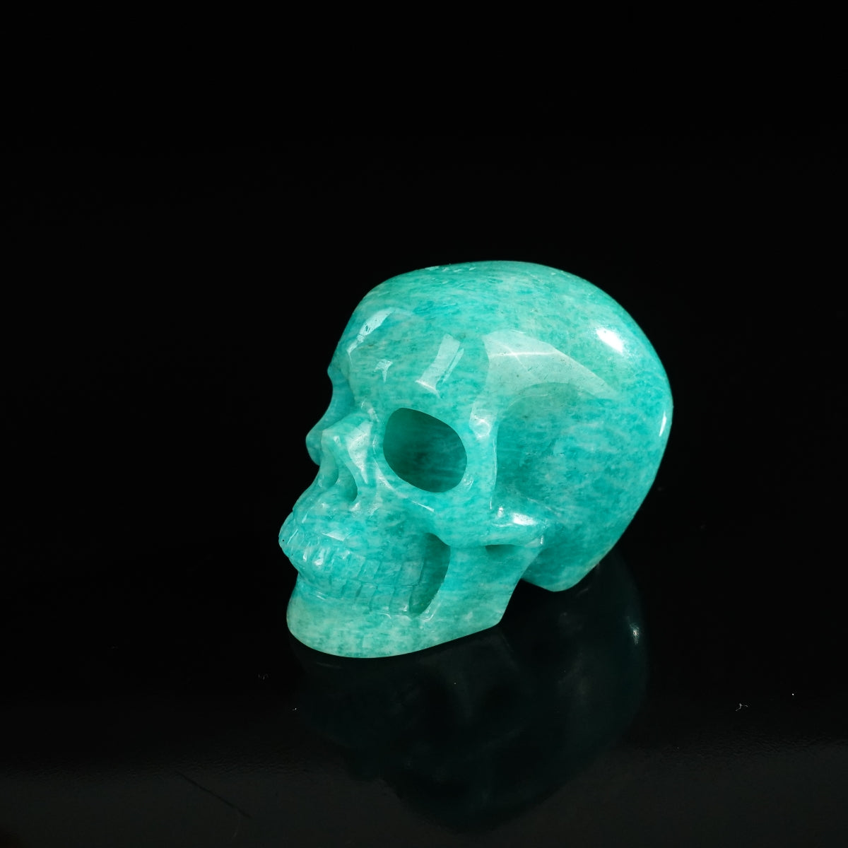 2.2" Amazonite Crystal Skull Carving - Unique Piece #AA15