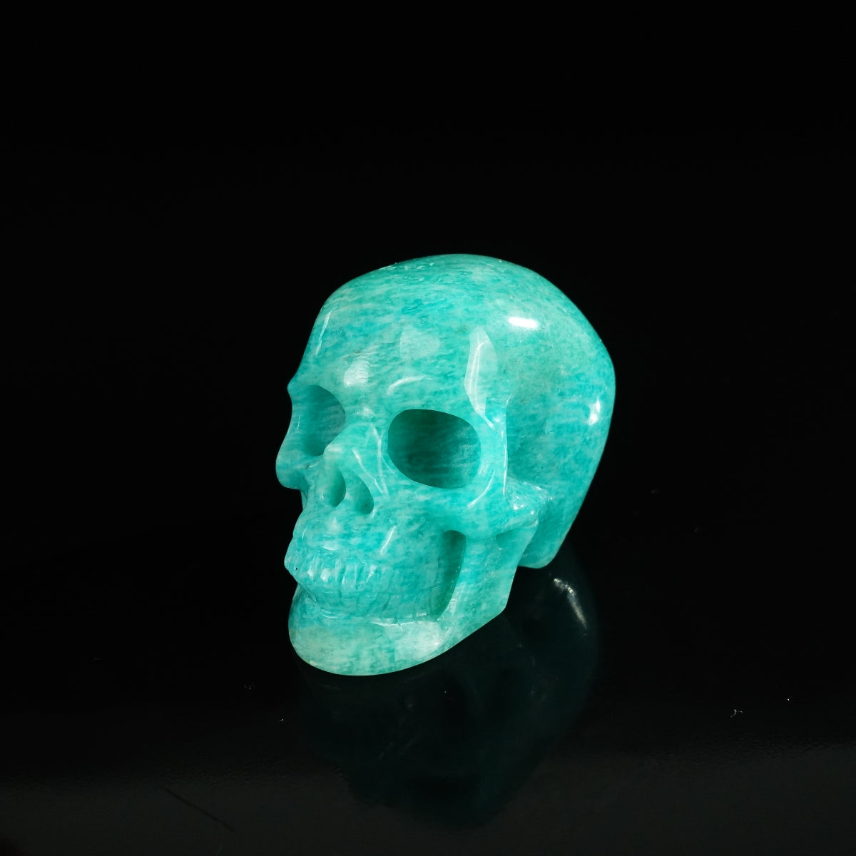 2.2" Amazonite Crystal Skull Carving - Unique Piece #AA15