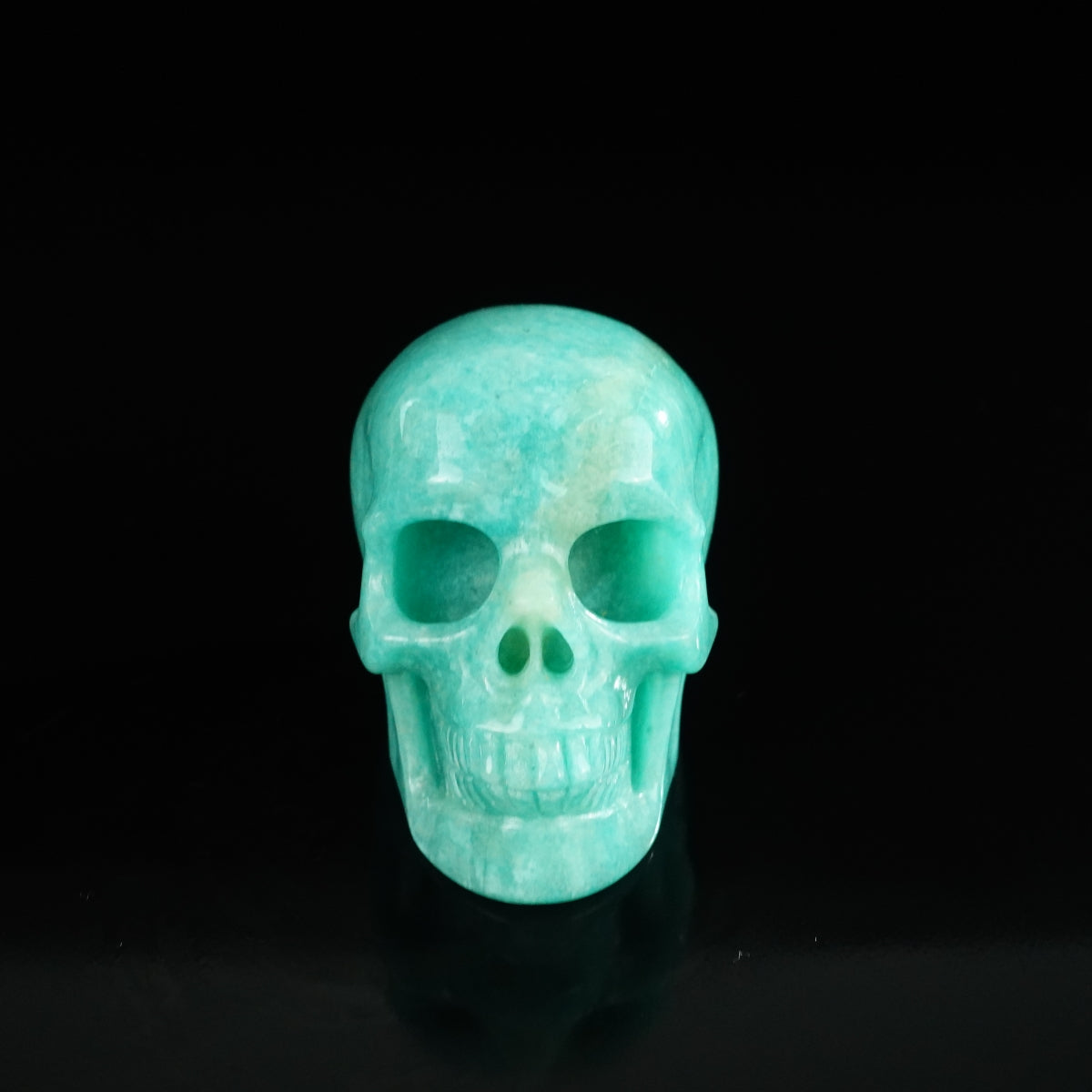 2.2" Amazonite Crystal Skull Carving - Unique Piece #AA16