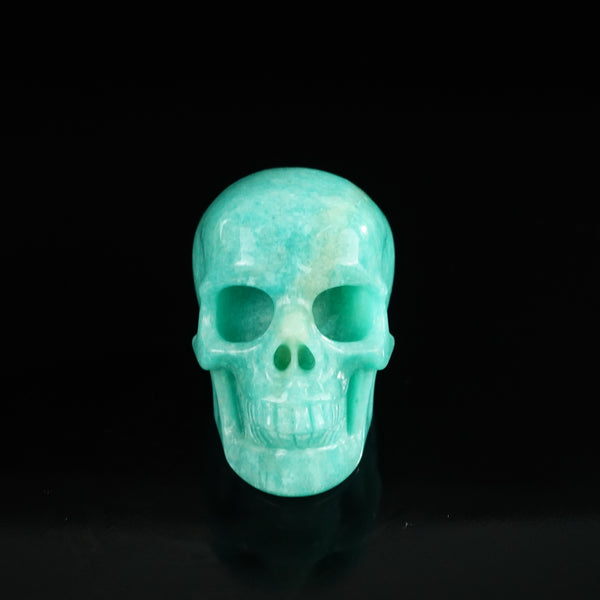 2.2" Amazonite Crystal Skull Carving - Unique Piece #AA16