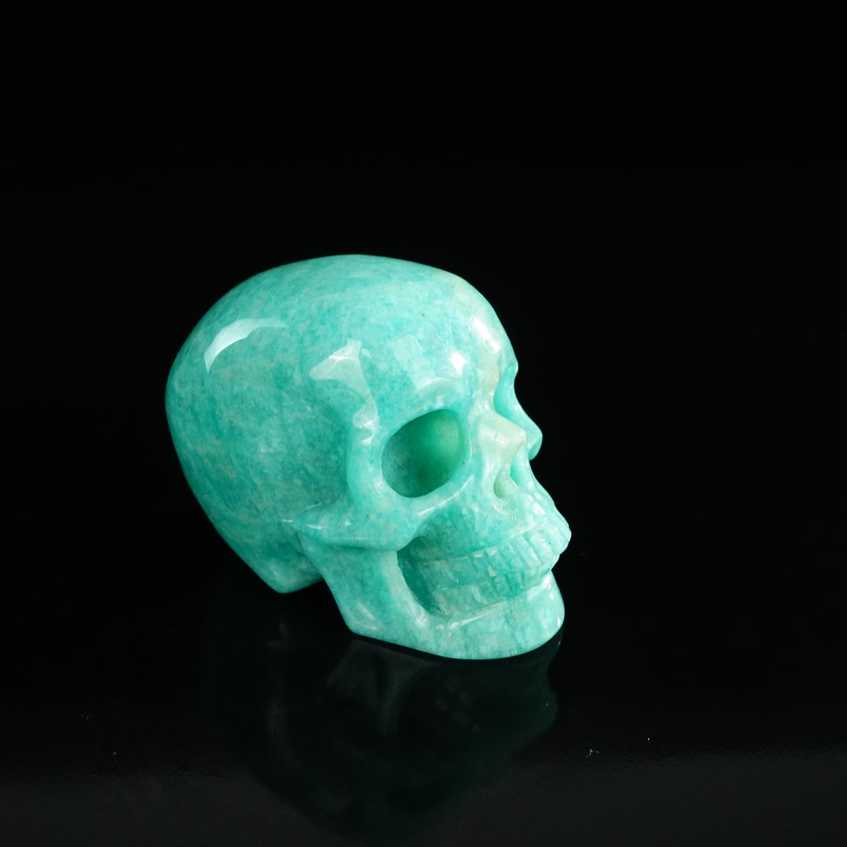 2.2" Amazonite Crystal Skull Carving - Unique Piece #AA16
