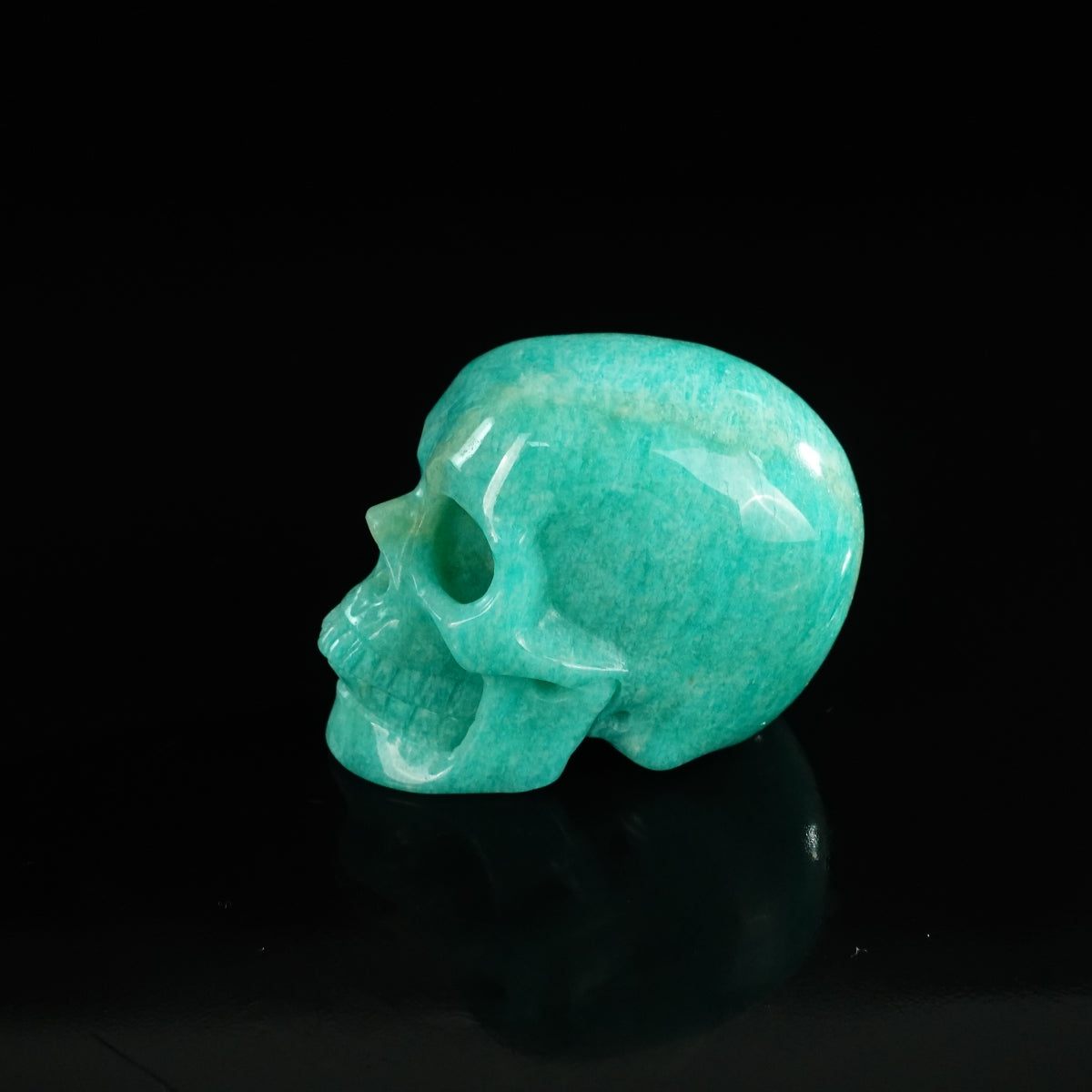 2.2" Amazonite Crystal Skull Carving - Unique Piece #AA16