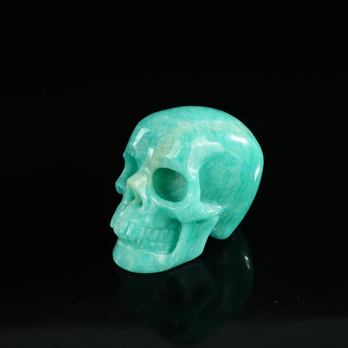 2.2" Amazonite Crystal Skull Carving - Unique Piece #AA16