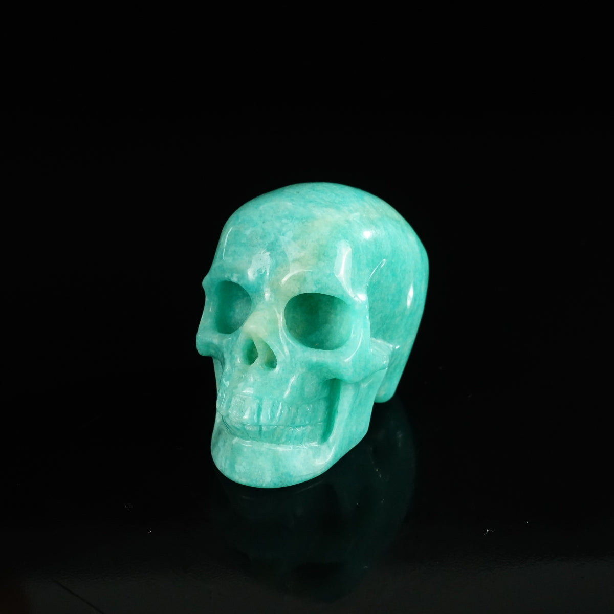 2.2" Amazonite Crystal Skull Carving - Unique Piece #AA16