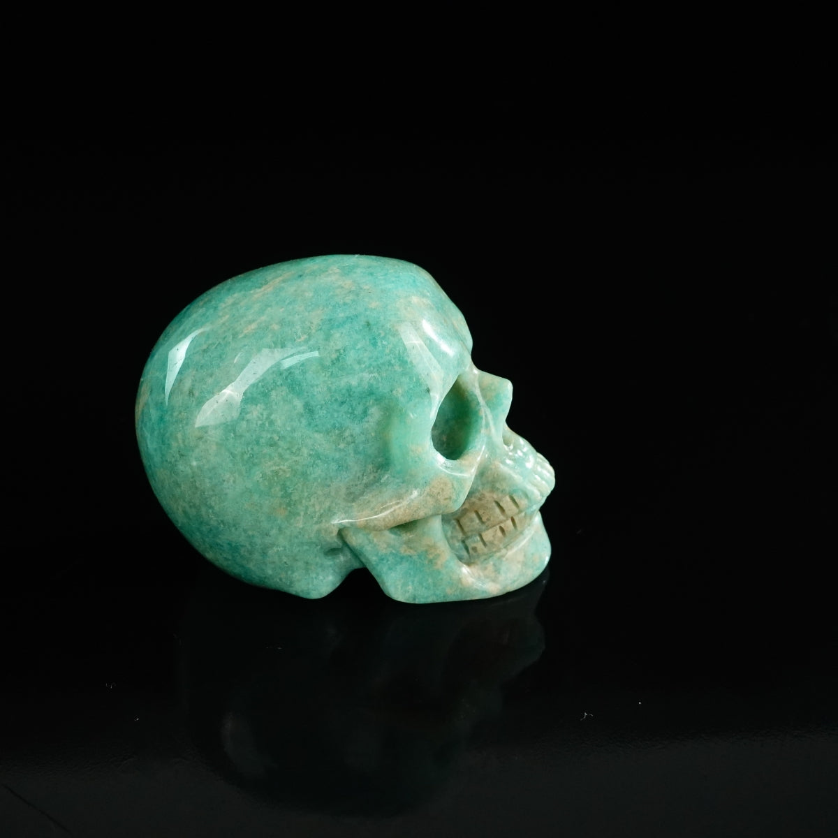 2.2" Amazonite Crystal Skull Carving - Unique Piece #AA17