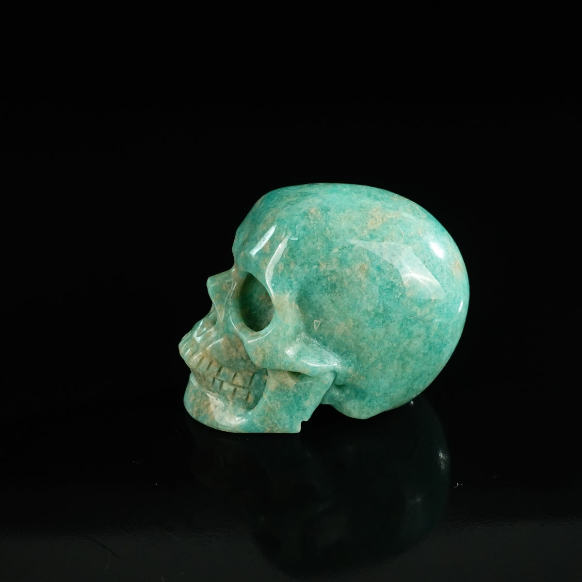 2.2" Amazonite Crystal Skull Carving - Unique Piece #AA17