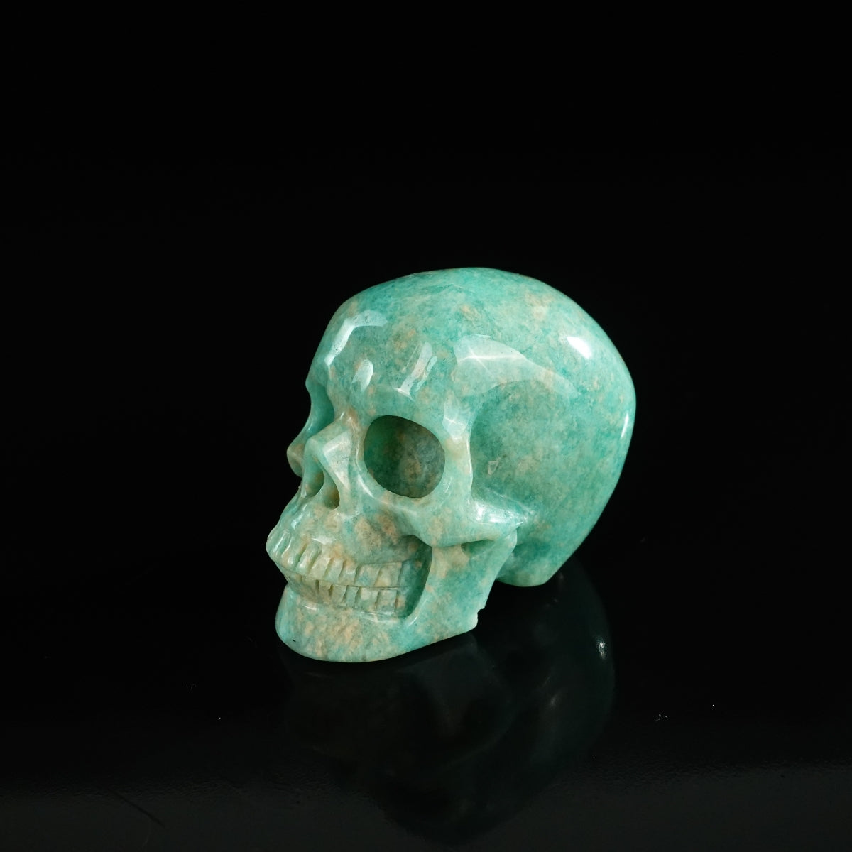 2.2" Amazonite Crystal Skull Carving - Unique Piece #AA17