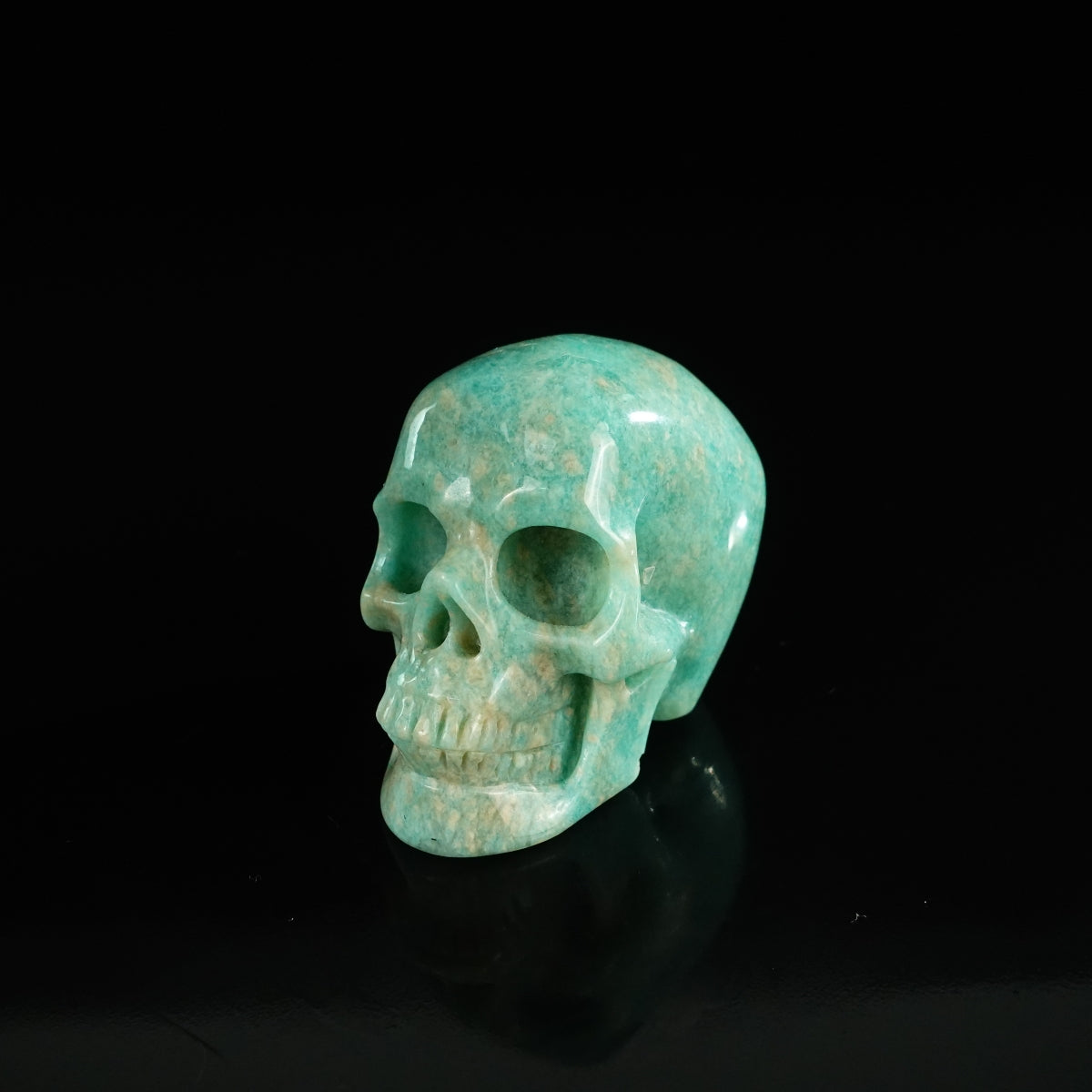 2.2" Amazonite Crystal Skull Carving - Unique Piece #AA17
