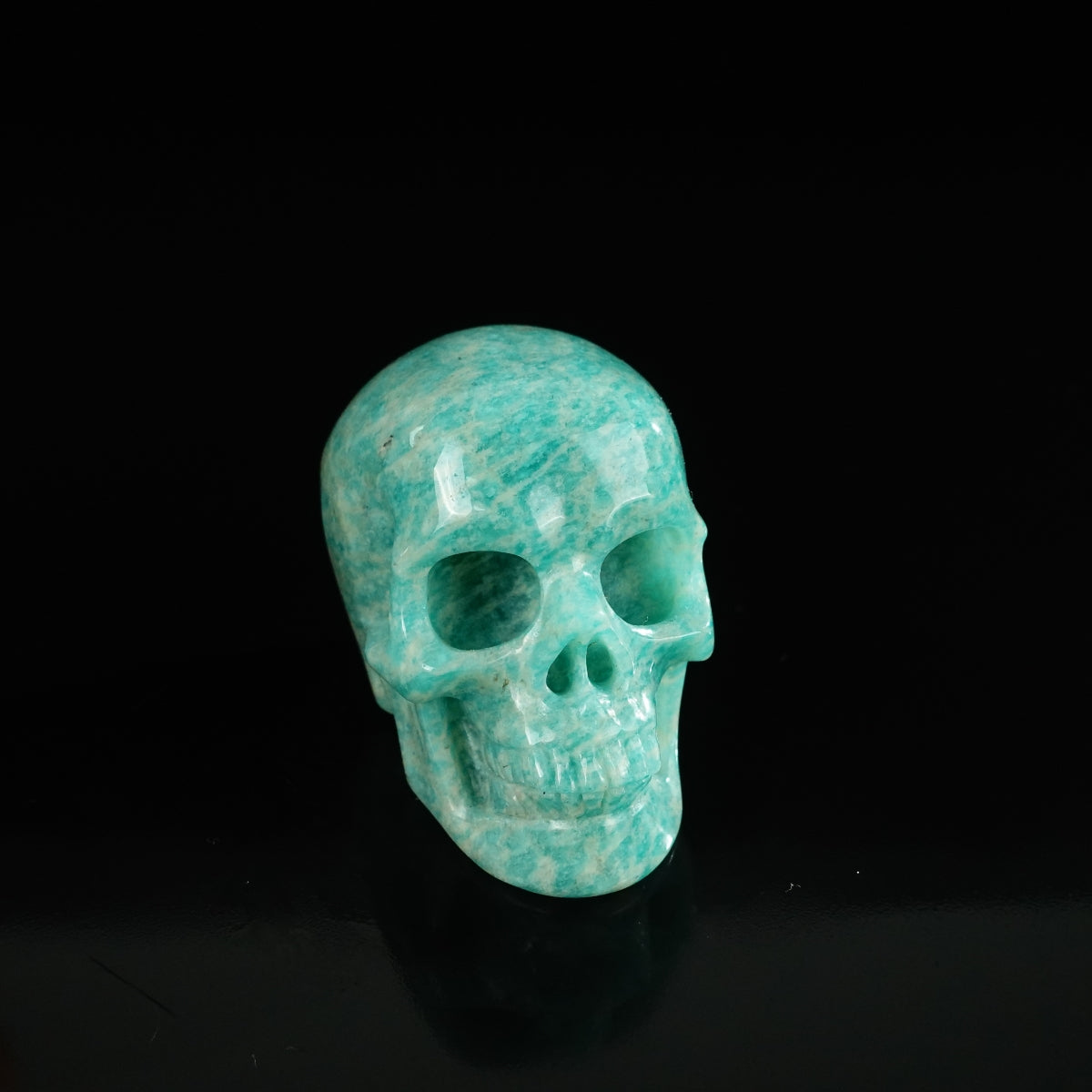 2.2" Amazonite Crystal Skull Carving - Unique Piece #AA18