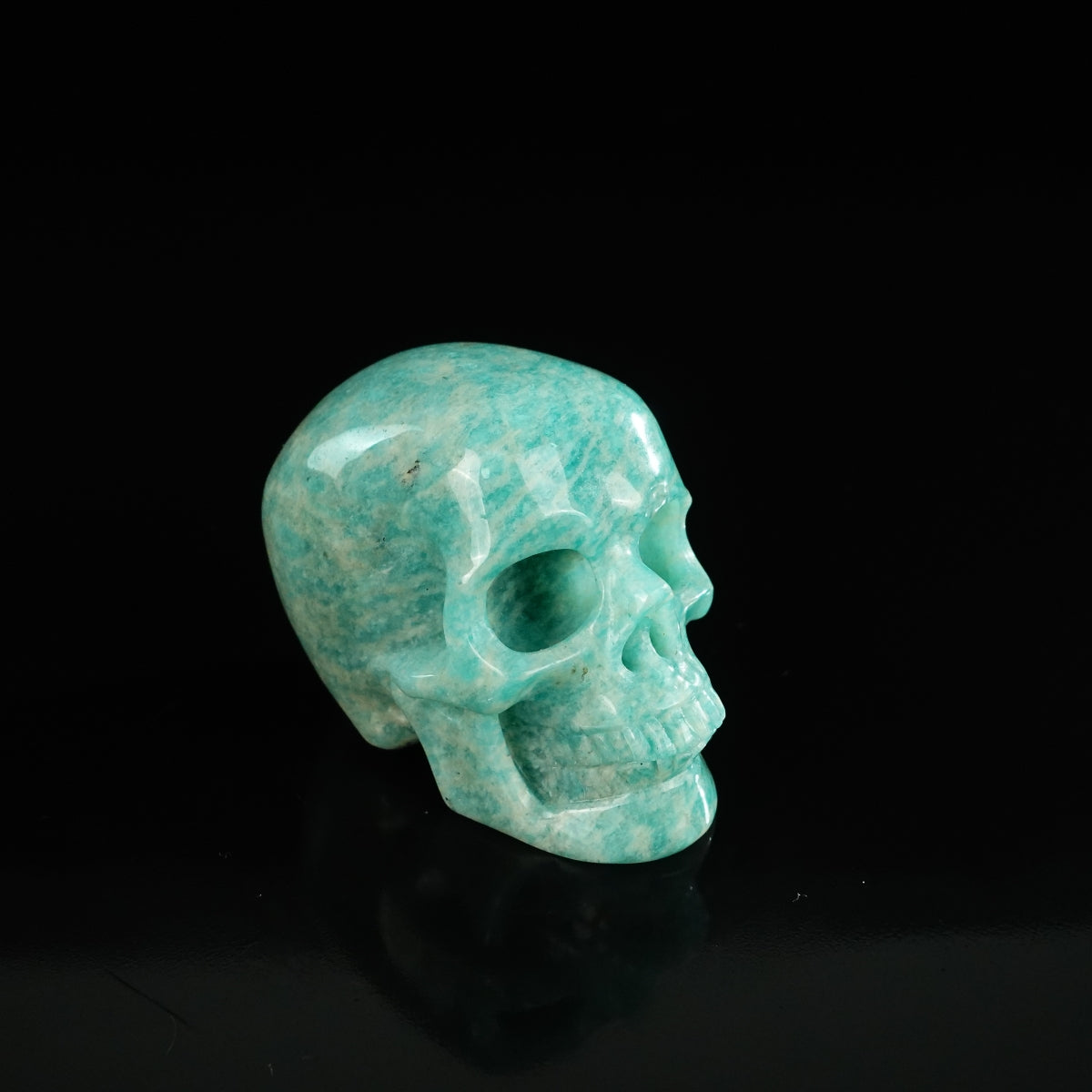 2.2" Amazonite Crystal Skull Carving - Unique Piece #AA18